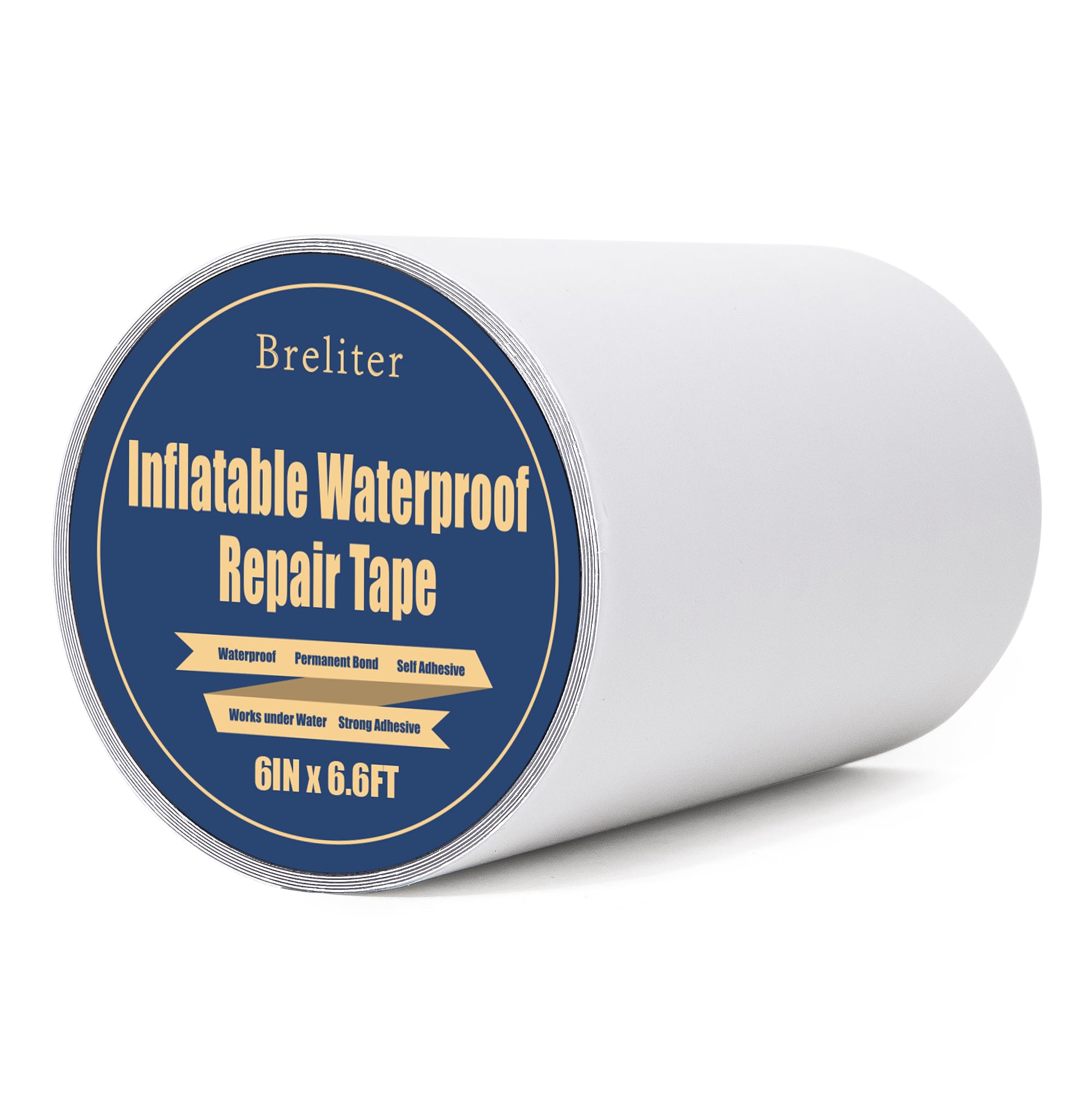 Breliter Inflatable Waterproof Repair Tape - Waterproof TPU Patch Repair Kit, Sealing Repair Tape for Air Mattress, Bounce House, Inflatable Toys,