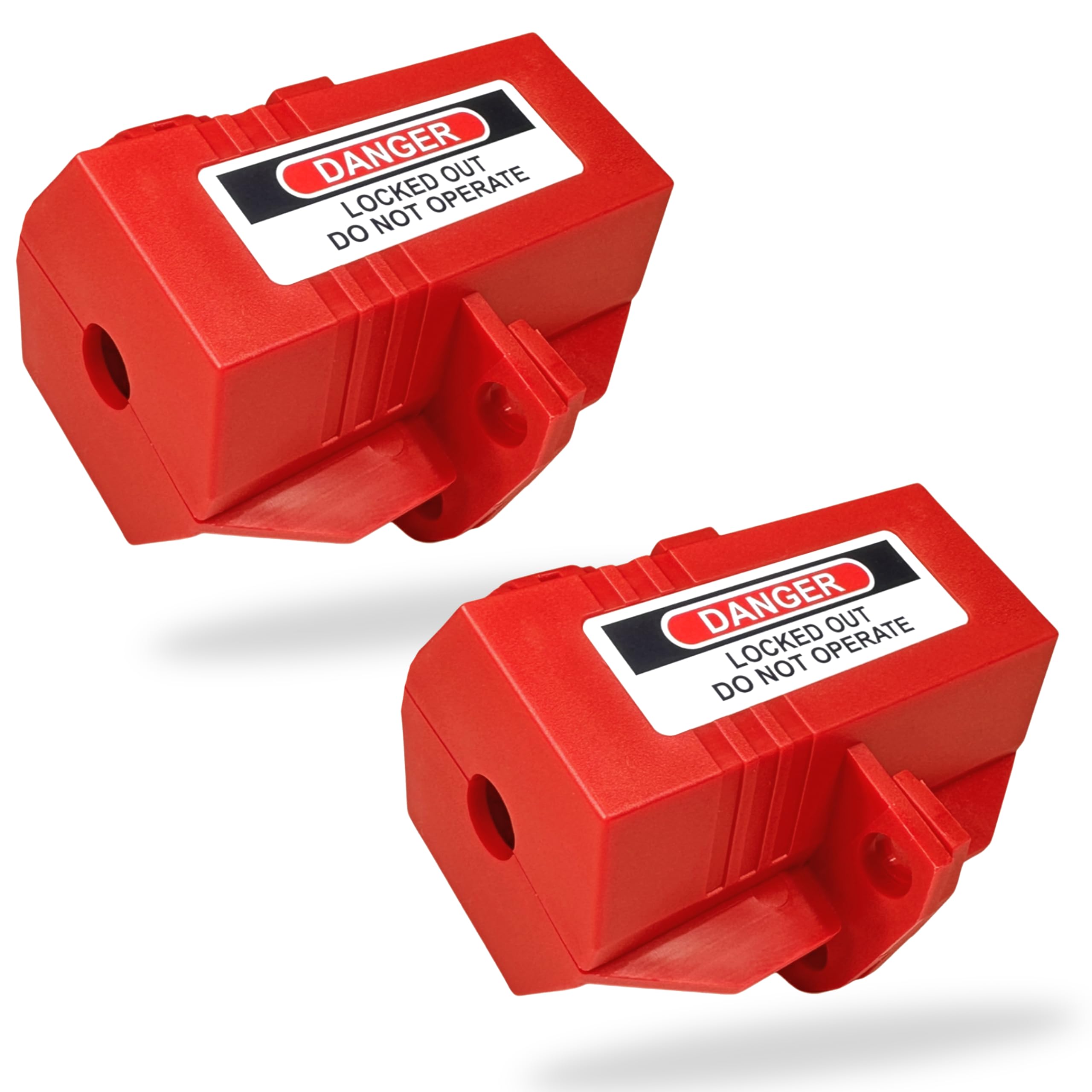 TRADESAFE Lockout Tagout Plug Lock - 110-125 Volt Plug Locks for Electrical Plugs, Extension Cord Lock 3-1/4 x 1-3/4 inches, Small Plug Lockout, 2 Pack