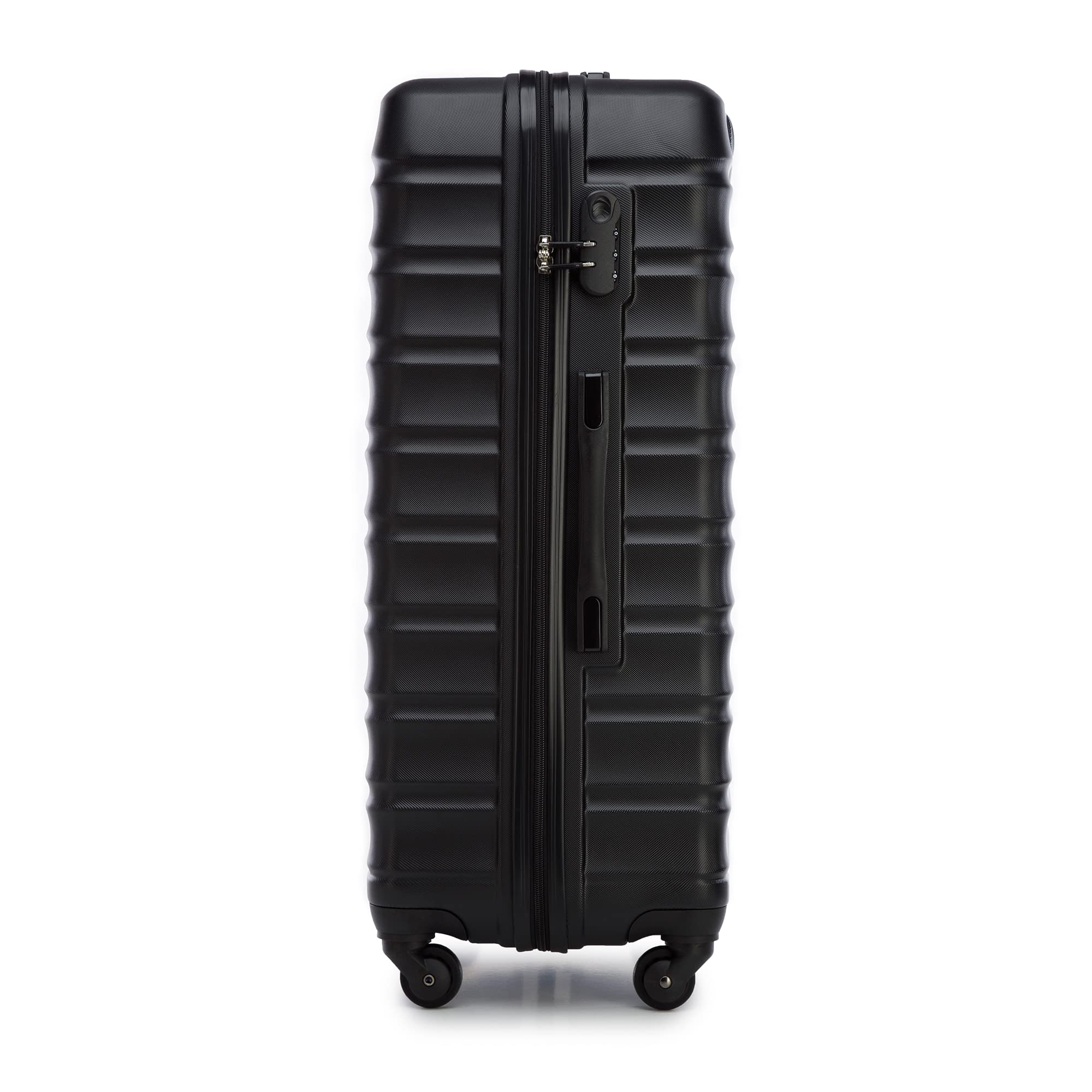 WITTCHEN GROOVE Line Stabile Valigia Grande Trolley Valigia da Viaggio Trolley Rigido in ABS 4 Ruote Serratura a Combinazione Manico Telescopico Taglia L Nero