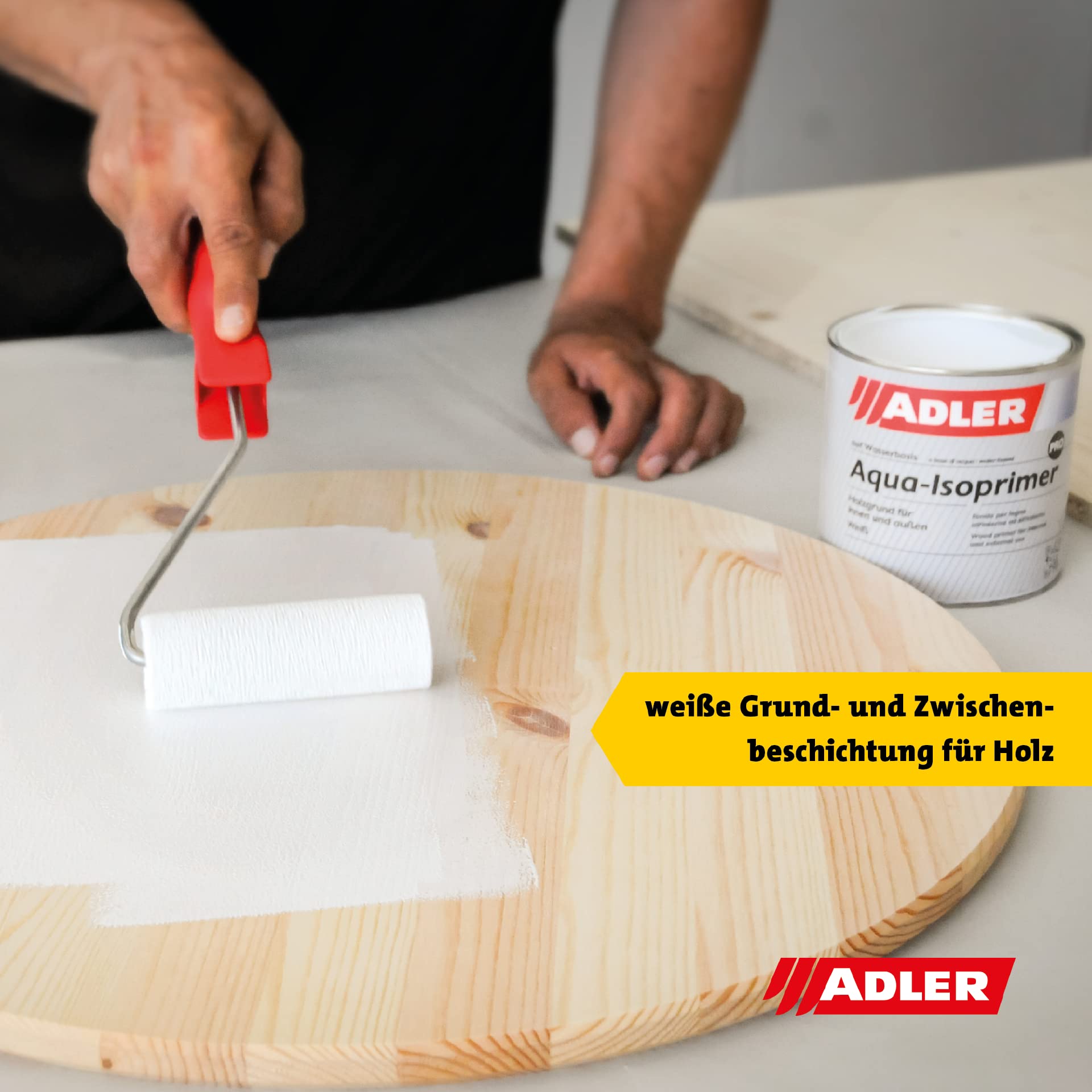 ADLER Aqua-Isoprimer PRO 750ml, Grundierung und Isolierlack für Holz, weiß, für innen und außen