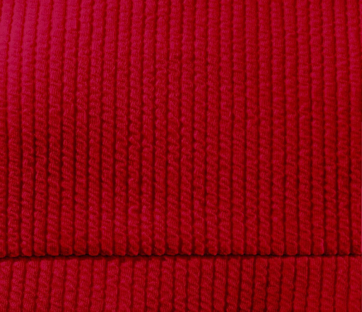 Lilosy Maillot de bain brésilien 2 pièces avec haut court taille haute et contrôle du ventre, Rouge, Taille M