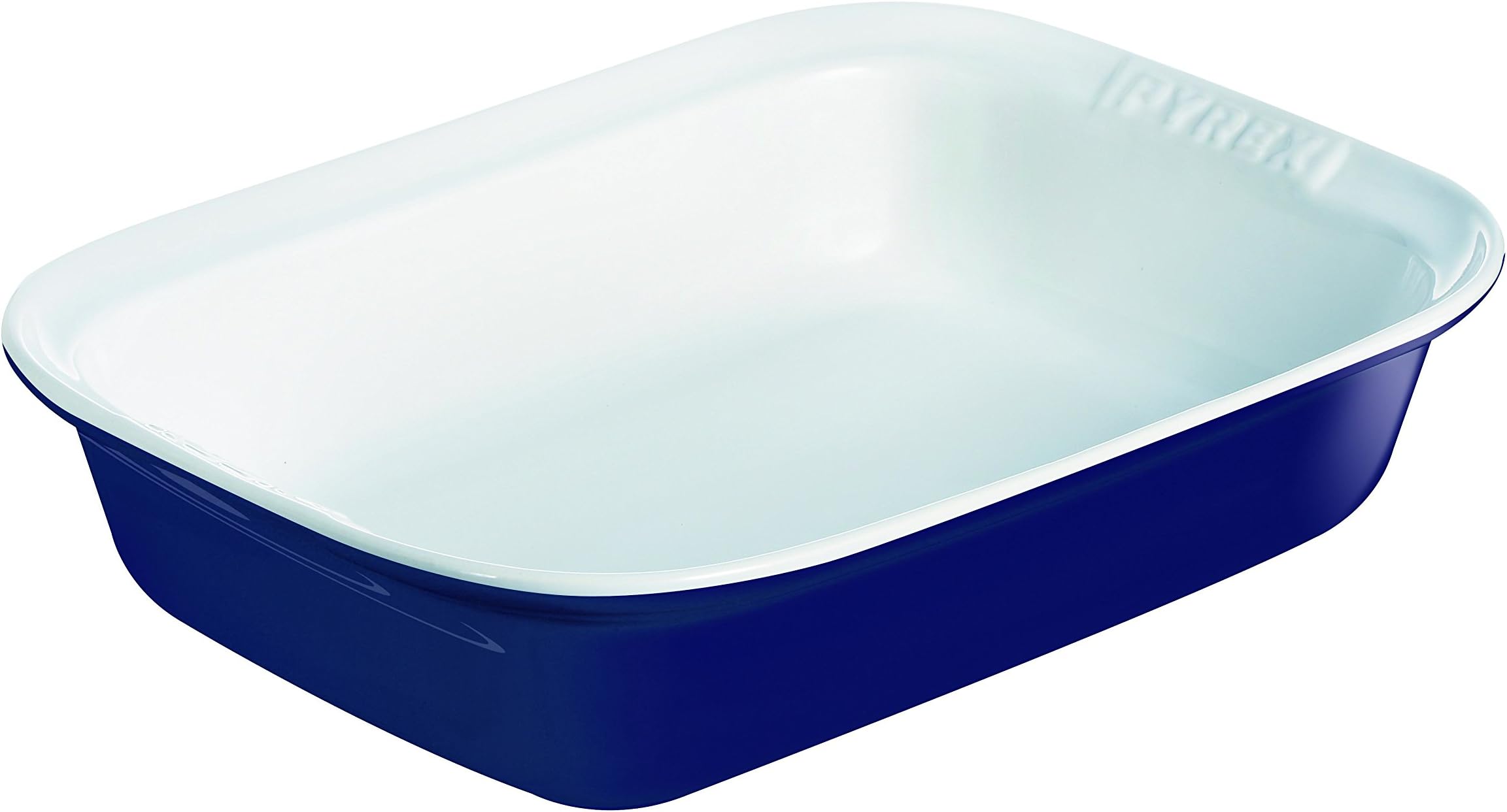 Pyrex 26 x 17 cm Impressions Rectangular Roaster, Blue, 26x17 cm