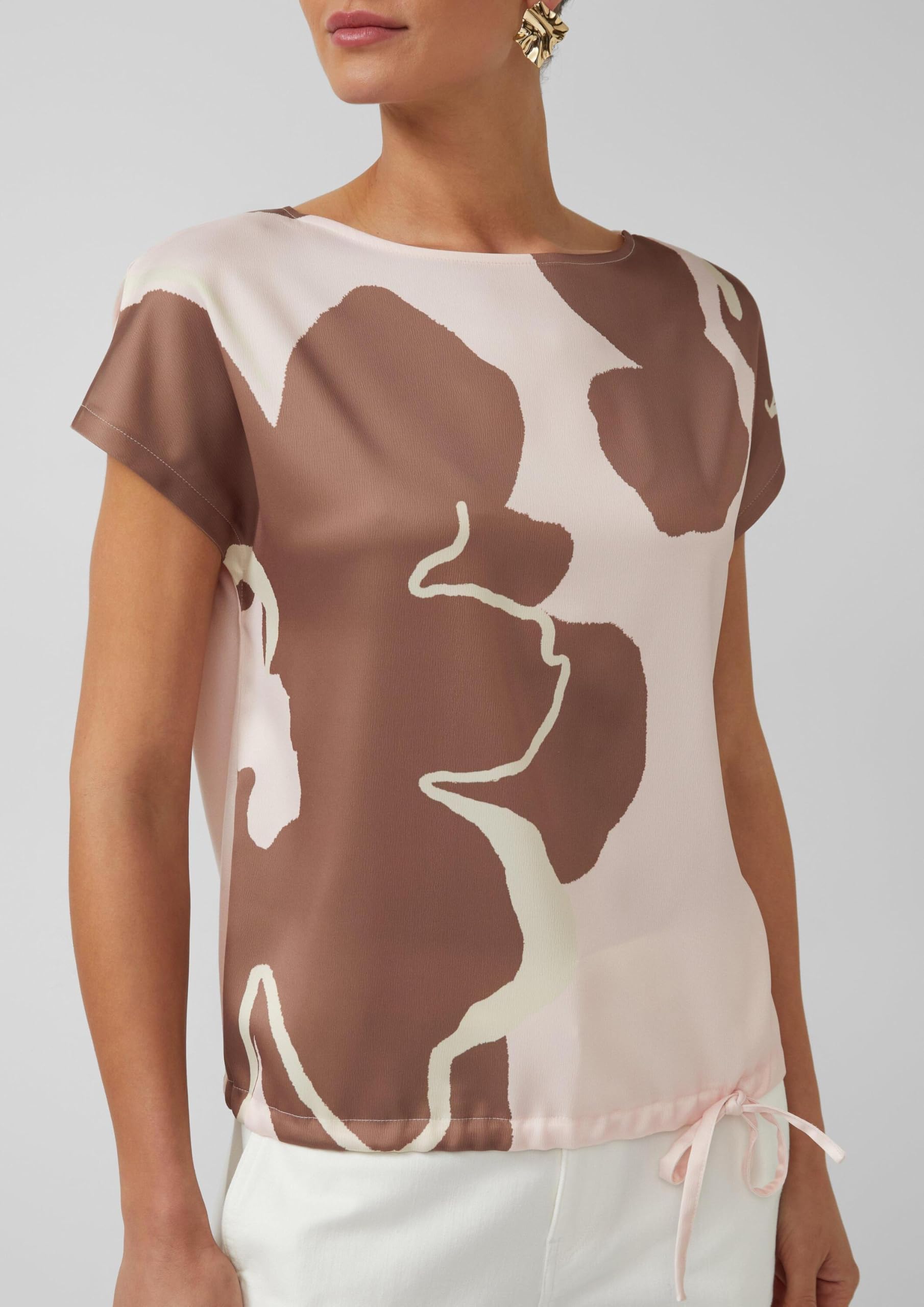 s.Oliver Blusenshirt mit U-Boot-Ausschnitt und Frontprint