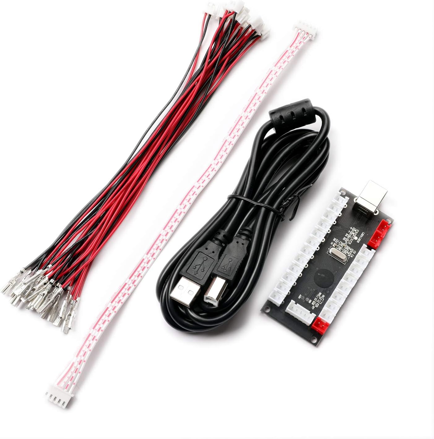 Droya Zero Delay USB Encoder To PC Games Controllers For Arcade Sanwa Kits Parts Mame Jamma & Other PC Games ( 5Pin Joystick + Sanwa Style Push Button)