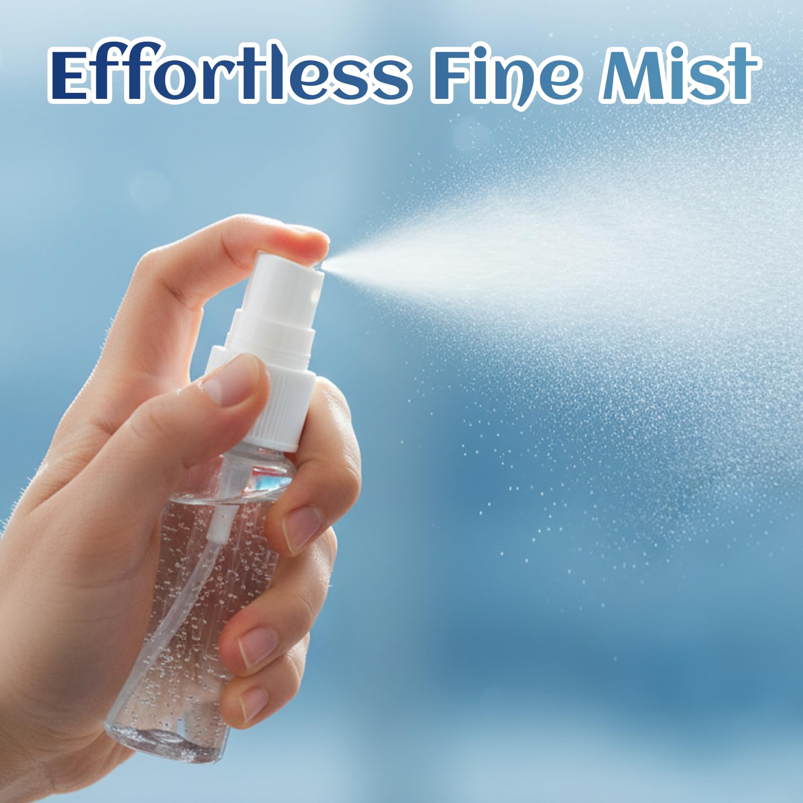 4 Pezzi Flaconi Spray, 50ml Bottiglia Spray, Riutilizzabile Tomizzatore Bottiglia di Profumo in Plastica, Trasparente Flacone Spray,Mini Flaconi Spray Vuoti, per Liquido Viaggio Cosmetico