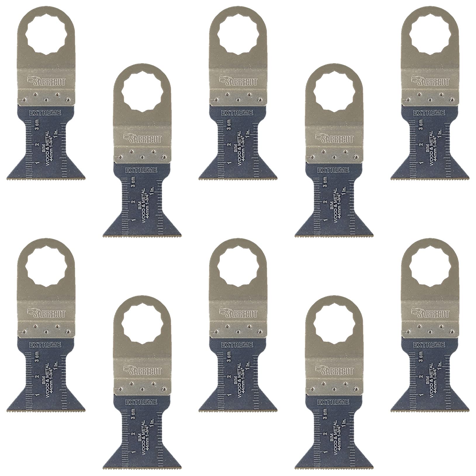 SabreCut 10pcs SC44B_10 44mm Bi-Metal Oscillating Multitool Blades