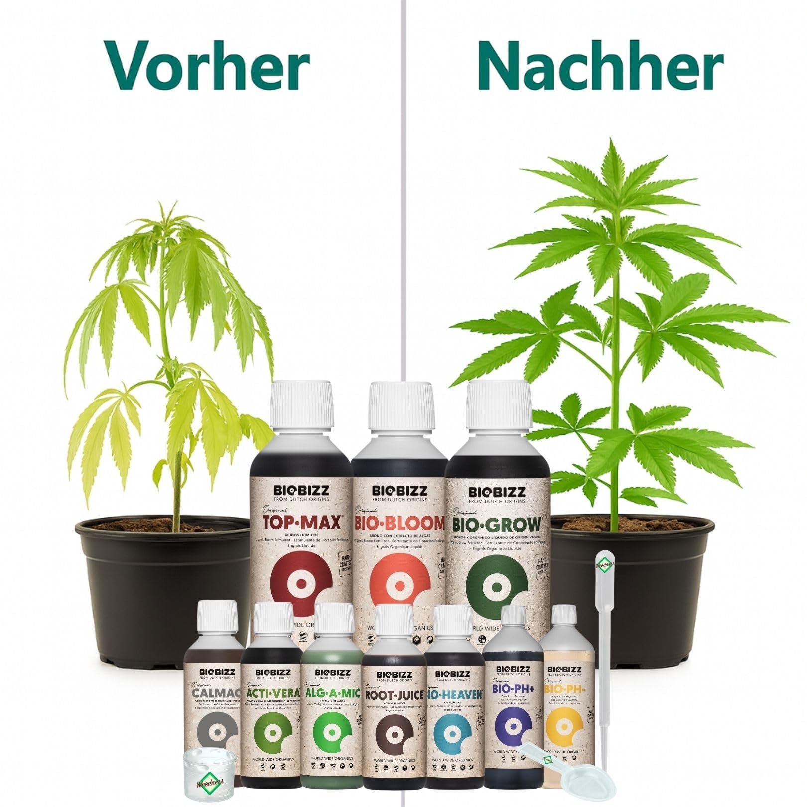 Weedness BioBizz Dünger All-Star Try Pack Big All - Grow Anbau Indoor Outdoor Naturdünger Bio Starter Orchideen Zimmerpflanzen