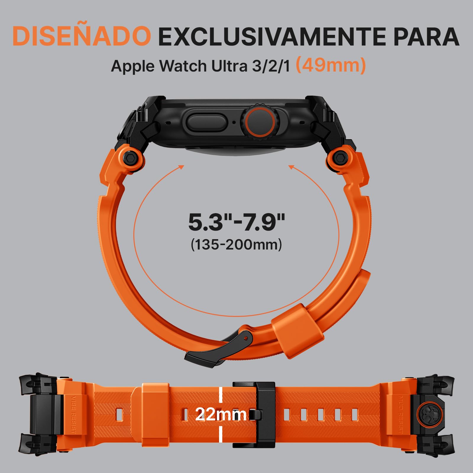 Bandletic Compatible con Correa Apple Watch Ultra 3/Ultra 2/Ultra 49mm