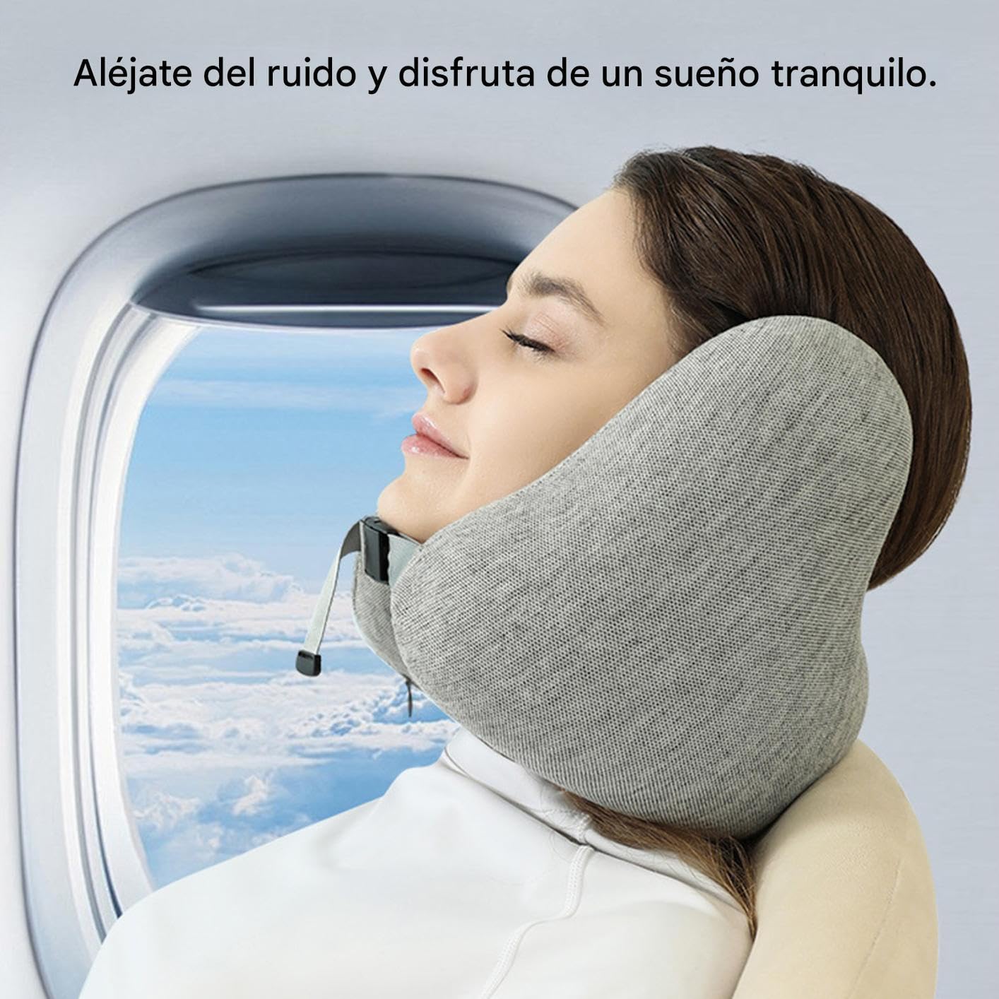 Almohadas De Viaje Para Dormir Almohada Cervical en Forma de U para Viajar | Cojín de Espuma Viscoelástica Transpirable Ergonómico Cómoda con Apoyo para Avión Mochilero Auto Cama y Acampada