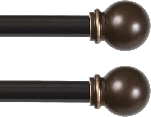 Miniatura 24 de Kenney Chelsea Barra de Cortina para Ventana con Extremo de Bola, Barra de Cortina Ajustable para Ventanas de 28 a 48 Pulgadas, Juego de Barra