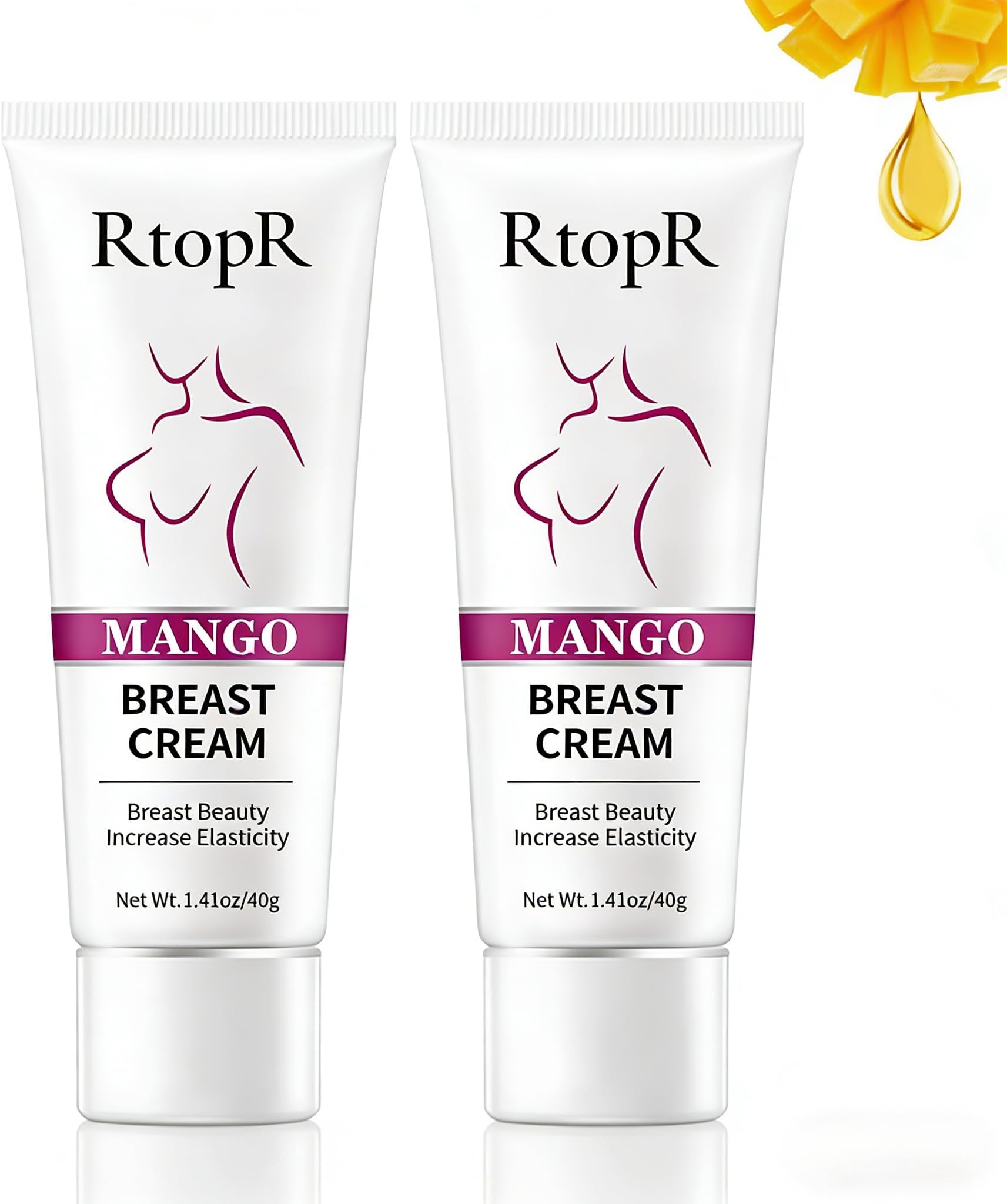 2 Pack Breast Enhancement Cream - Powerful Lifting & Plumping Formula for Breast Growth & Enlargement - Upsize Cream for Bust Increase & Pump Up Breast - Natural Bust Enhancement