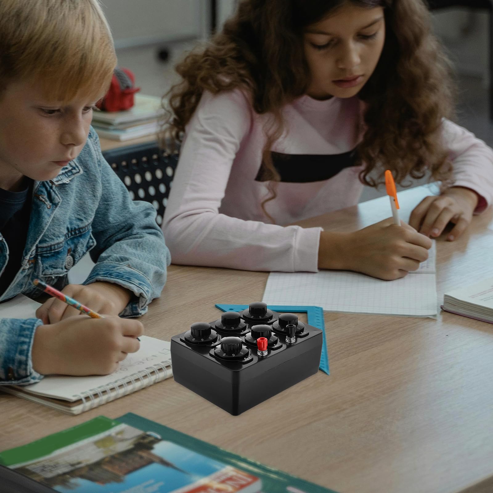 Experimentierkasten Elektrizität mit Einstellbarer Widerstandsbox 0 99999,9 Ohm für Physikalische Experimente im Unterricht Kunststoff und Metall für Labor und Schüler