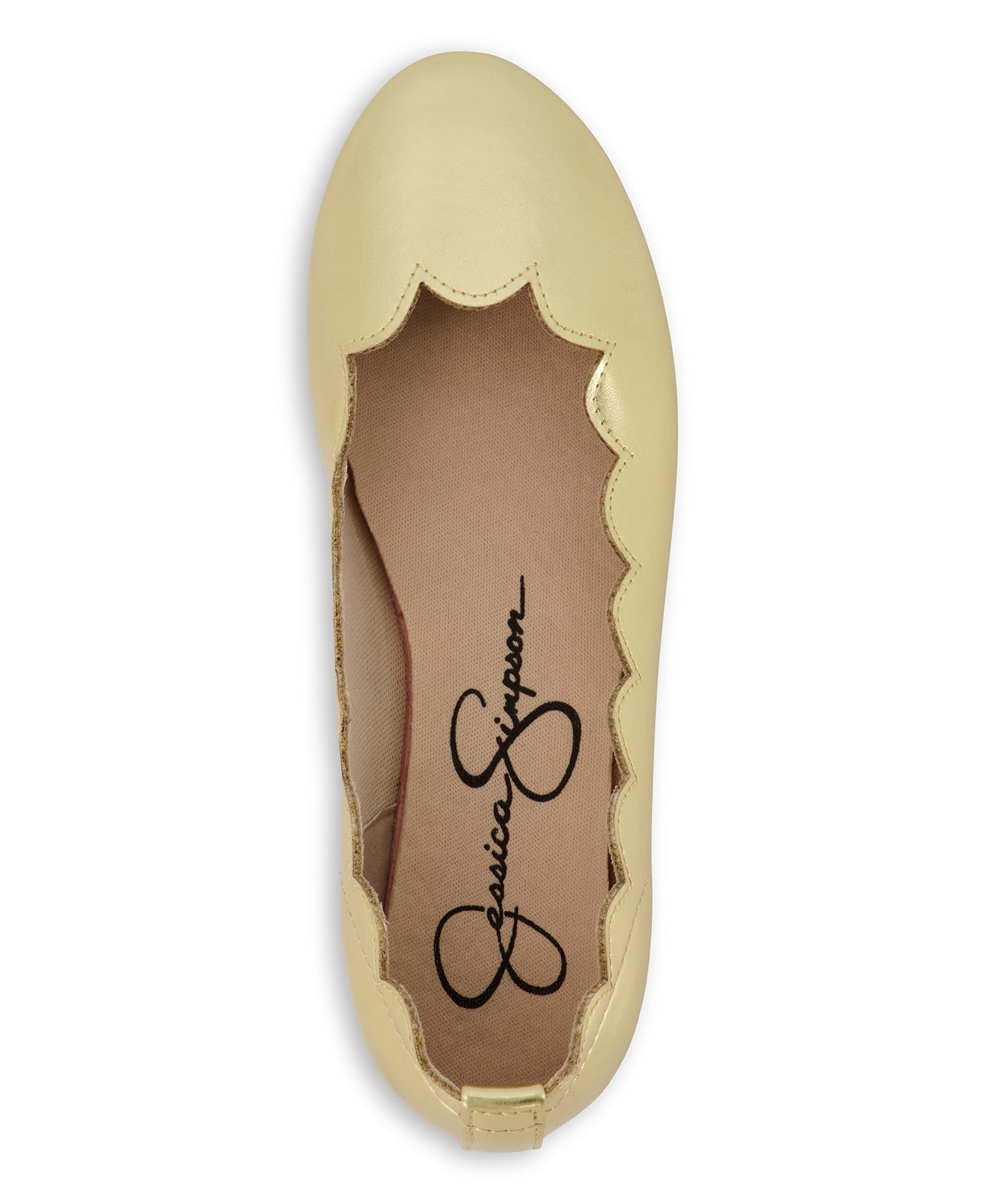 Jessica Simpson Ballerino d'oro, Scarpe per Bambina, Oro, 30 EU