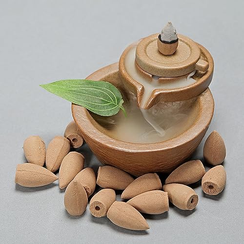 Miniatura 6 de Kingrol 468 conos de incienso de reflujo, conos aromáticos naturales para purificación, relajación, positividad, yoga, meditación, sándalo, rosa,