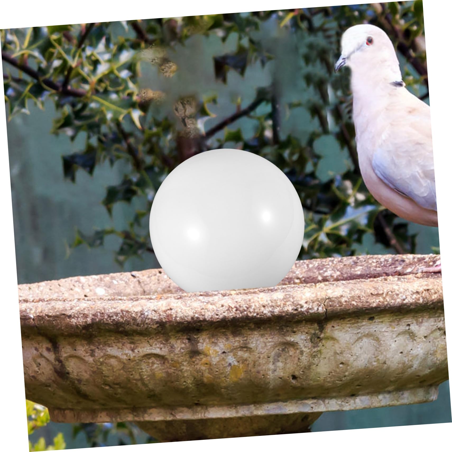 YARNOW Sfera Specchiata in Acciaio Inossidabile Bianco, Globo Riflettente da Giardino, Decorazione Chic per Esterni e Centrotavola