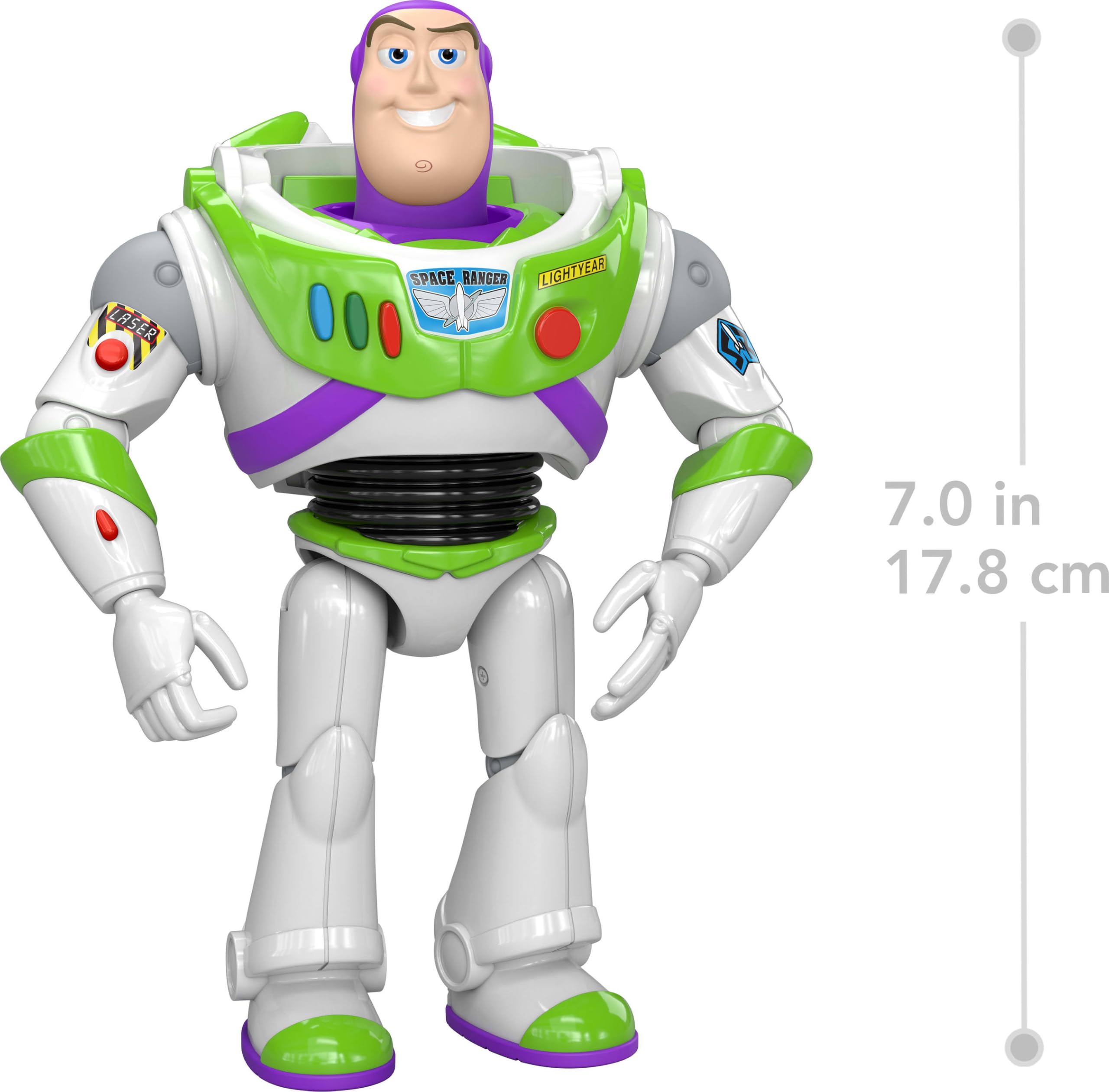 Mattel Disney i Pixar Toy Story 5 Buzz Astral Figurka | Skala 18 cm, 1 kluczowa postać, 8+ ruchome przeguby, projekt wierny filmowi, JKV15