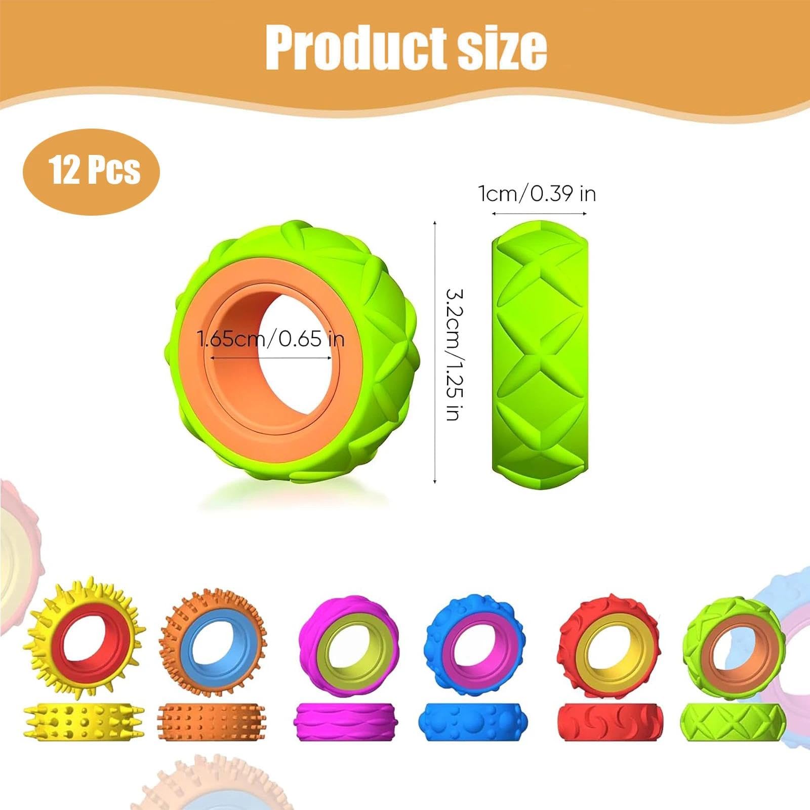 dinghaole 12 Pcs Fidget Sensory Rings - Image 2