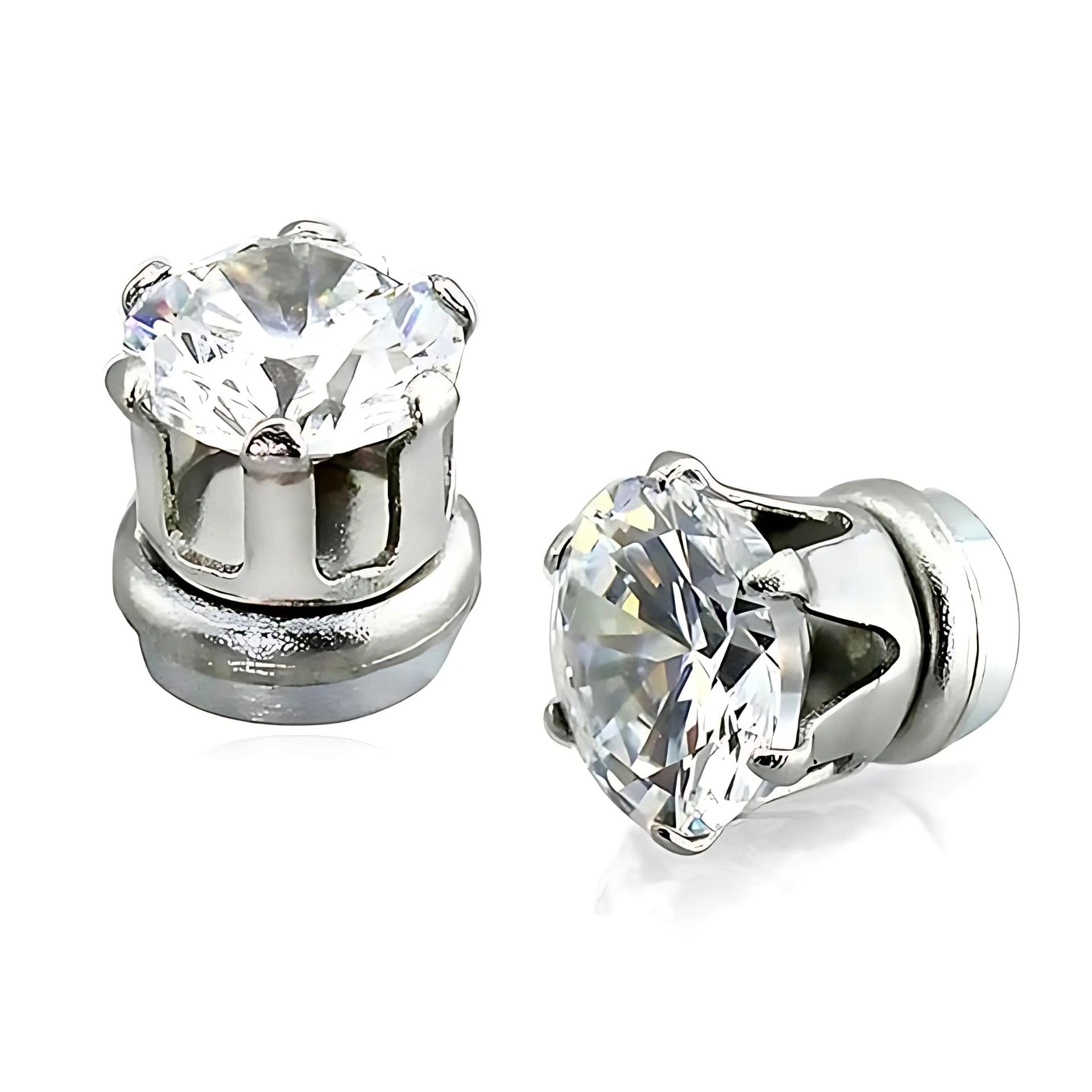 Metal 5mm Clip-On No-Piercing Magnetic Ear Stud Earrings For Men And Women (1 Pair)