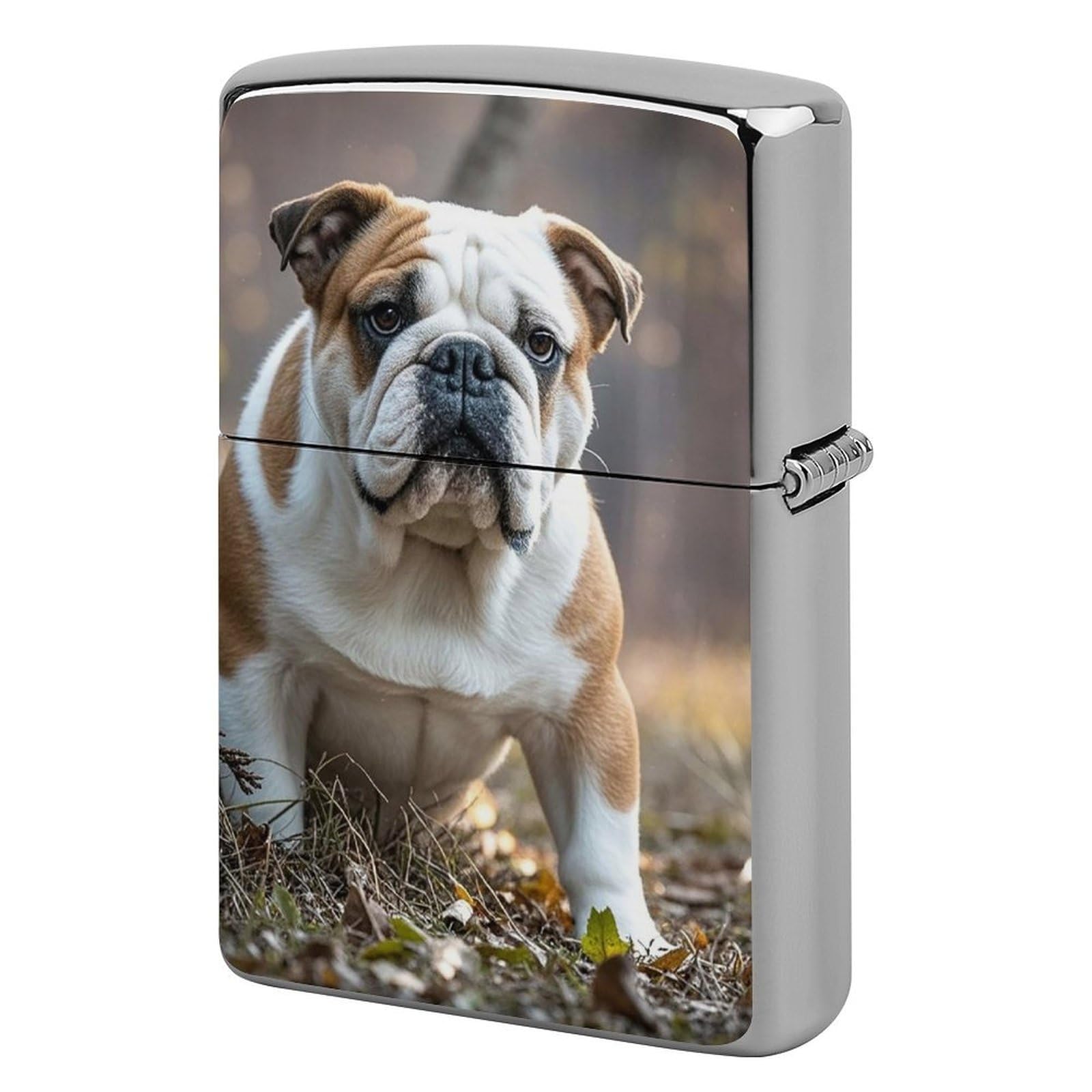 English Bulldogs Lighter Case for Men, Personalized Lighter Cover for Valentine's Day Gifts, Flip-Top Lighters Shell for Outdoor, Portable Lighters Protective Sleeve