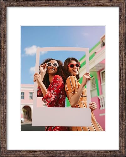 Miniatura 10 de Portarretratos de 12 x 16 pulgadas, madera diseñada con plexiglás inastillable, para exhibir fotos de 11 x 14 pulgadas con paspartú o de 12 x 16