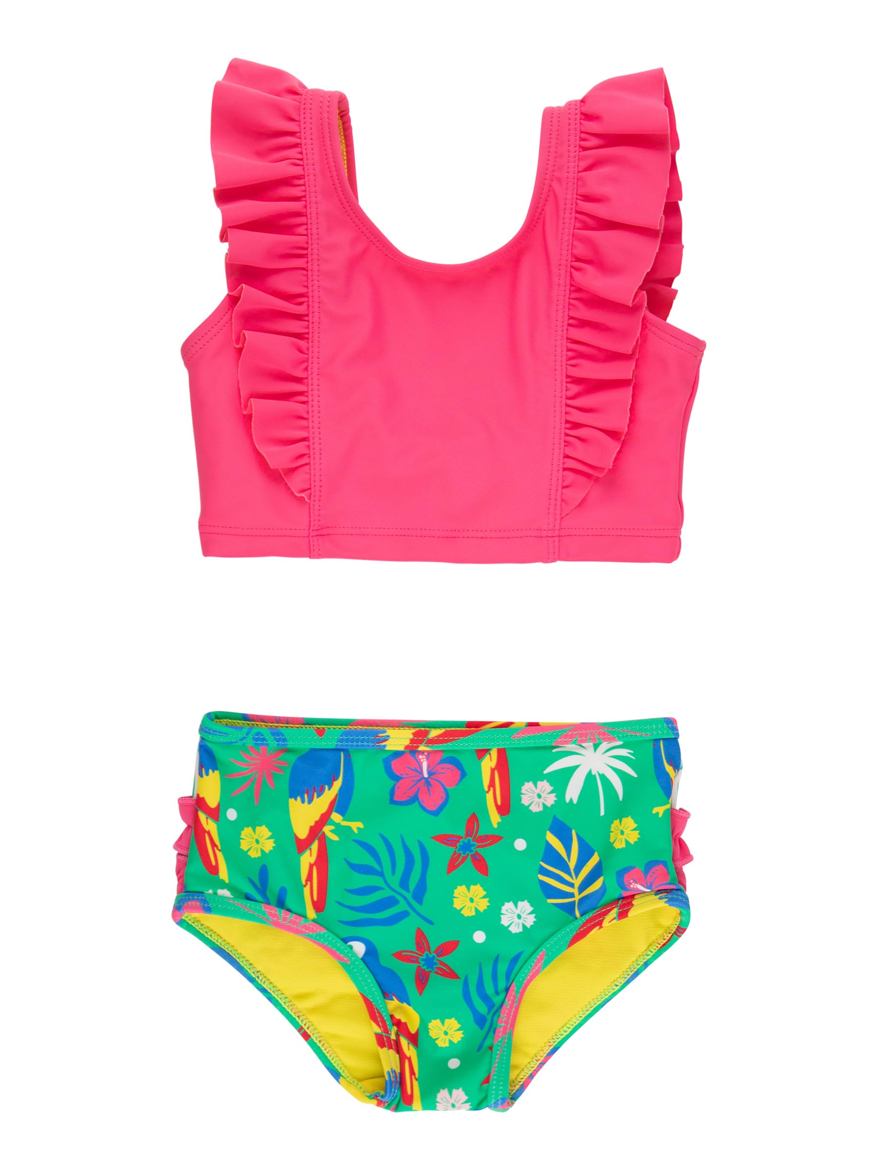 RuffleButts Baby/Toddler Girls Waterfall Tankinis - 2 Piece Swimsuit UPF50+