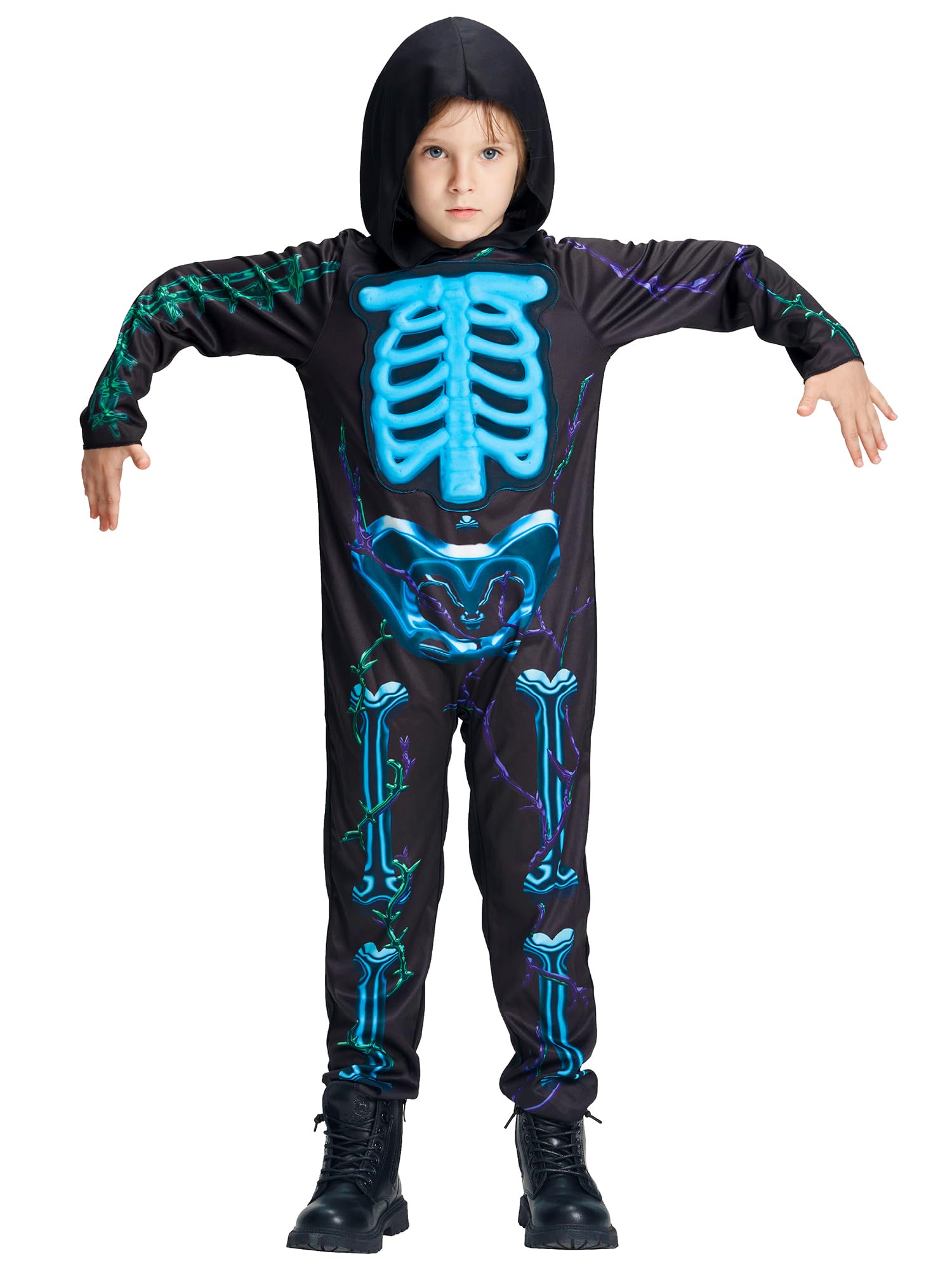 IKALIHalloween Skeleton Costume for Boys Girls Kids Babies Toddlers