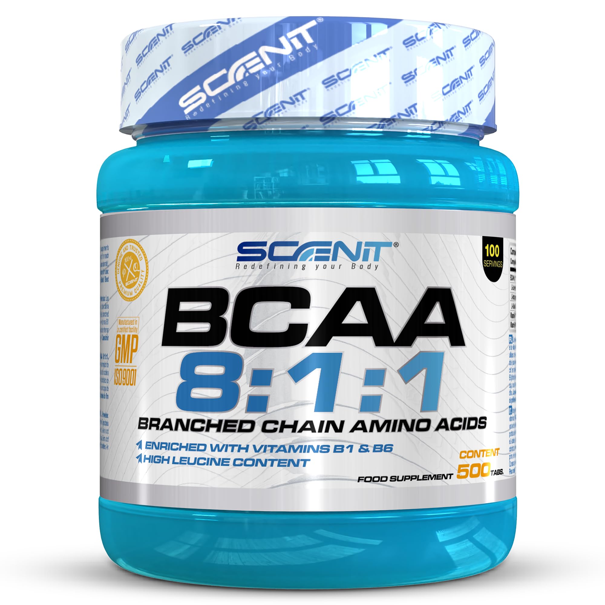 BCAA 8 1 1-500 compresse - Aminoacidi Ramificati BCAA 8.1.1 - Aminoacidi BCAA - BCAA 8 1 1 Compresse - Aminoacidi Ramificati BCAA 8 1 1 - Arricchite con Vitamina B1 e Vitamina B6