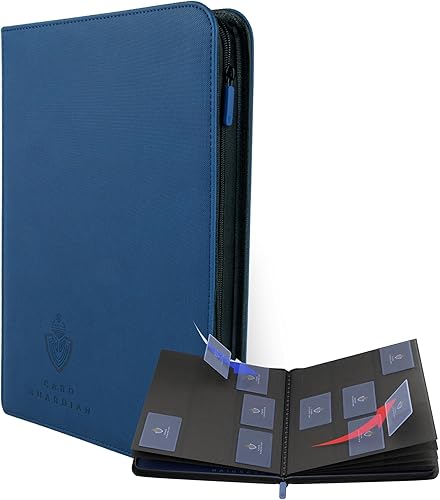 Miniatura 11 de Card Guardian - Carpeta Premium de 9 Bolsillos con Cremallera para 360 Cartas de Juegos de Cartas Coleccionables TCG (Verde) Bolsillos de Carga
