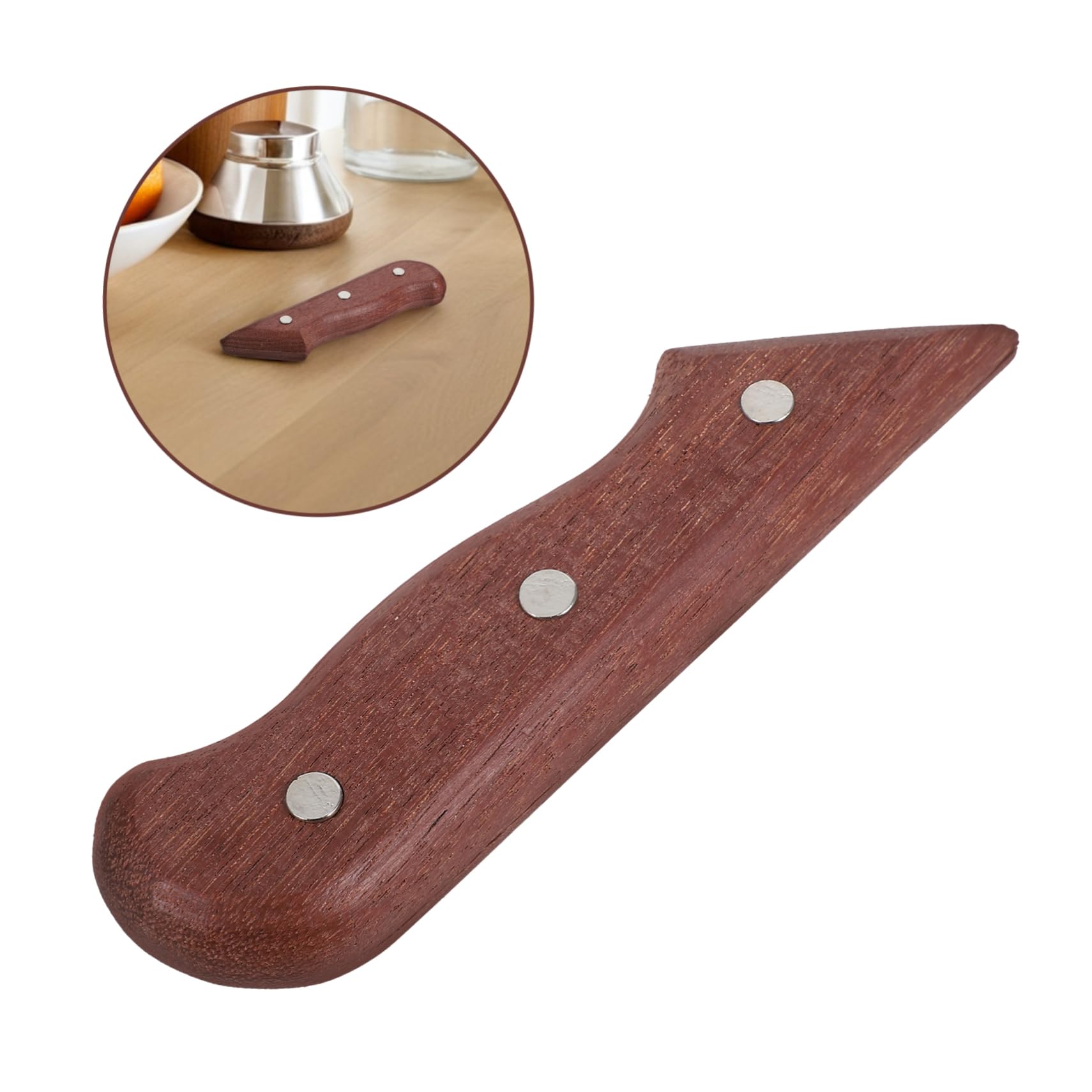 Mango de Fácil Cortador Madera para Reemplazo de del Cocina y de Empuñadura Ergonómica Cómoda, Accesorios Instalación para Cuchillos Chef en