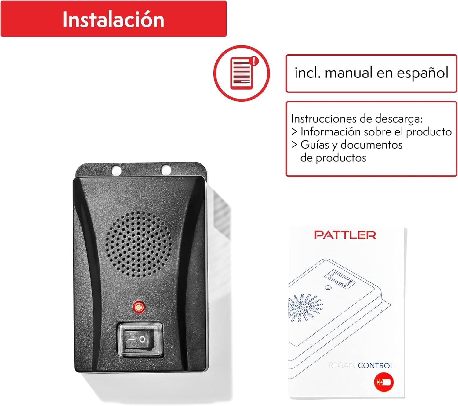 PATTLER Ahuyentador de Martas con Pilas para Coche. Protección Portátil para Coche, Garaje, Desván y Jardín – 1 Unidad