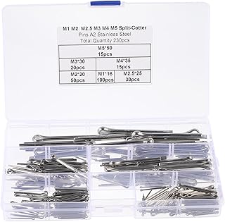 Warmhm Fastener Clip 230pcs Pin Hitch Steel Trailer Pin Hitch Clips Lynch Tractor Stainless Steel Stainless Steel Fastener Pin Stainless Steel Hitch Pin Stainless Steel Silver Set