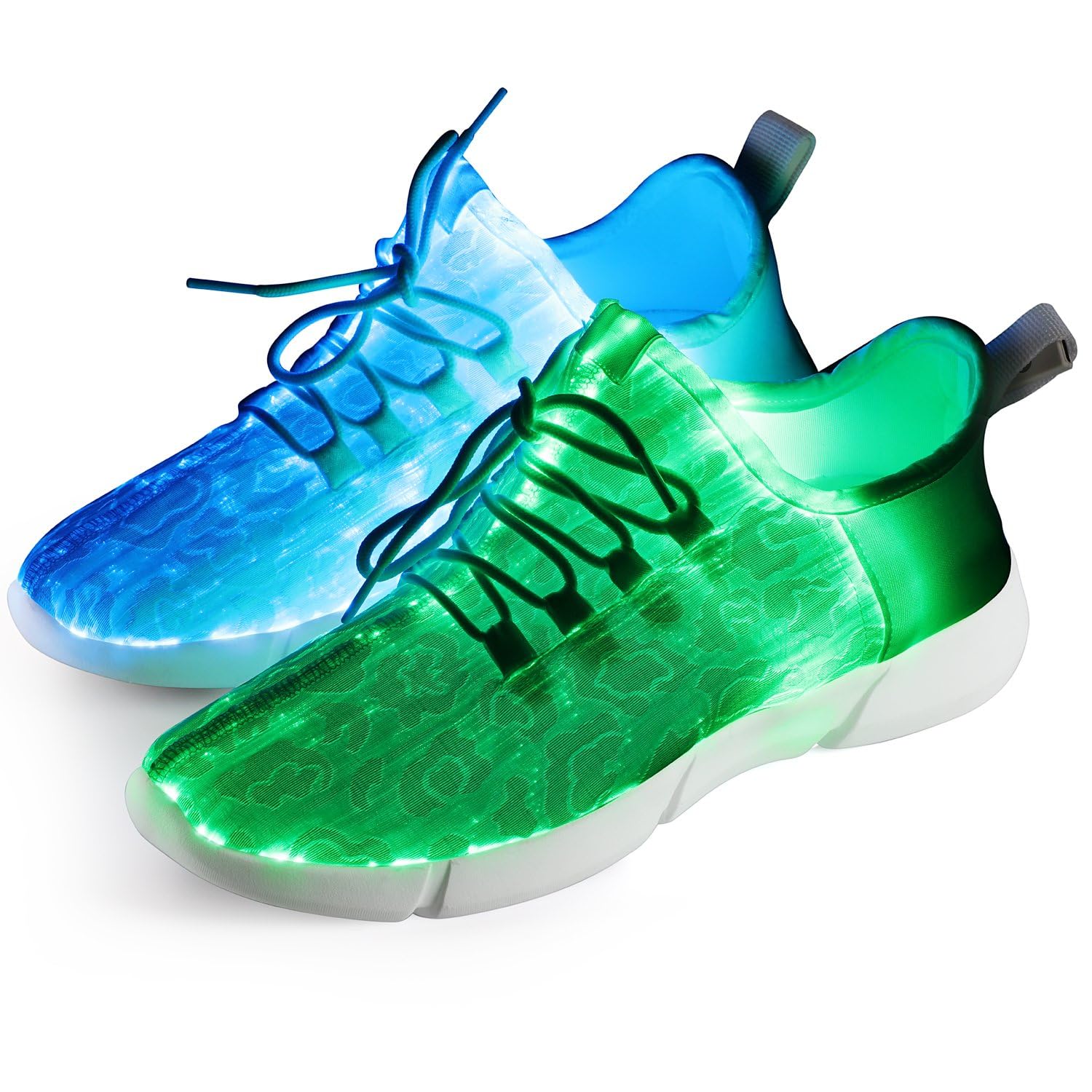LED Light Up Shoes for Women Men, USB Rechargeable Fiber Optic Glowing Sneakers, Luminous Flashing Shoes for Dancing, Festivals, Parties
