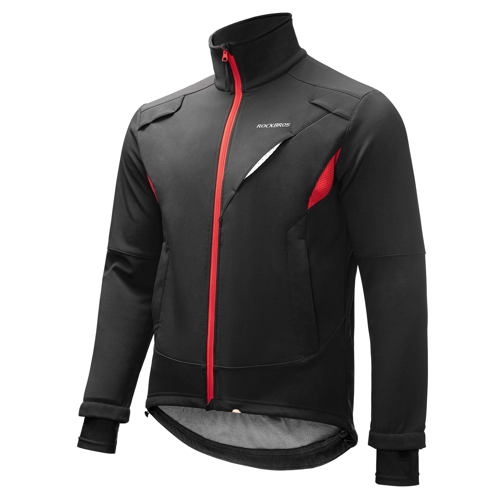ROCKBROS Chaqueta/Pantalones Invierno Otoño de Ciclismo Forro Polar Térmico Anti Viento Deportiva para Hombres Mujeres
