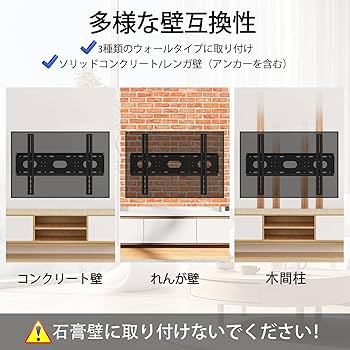 GLWIXY大型壁掛けテレビ金具 50~90インチ 4K LED LCD Amazon