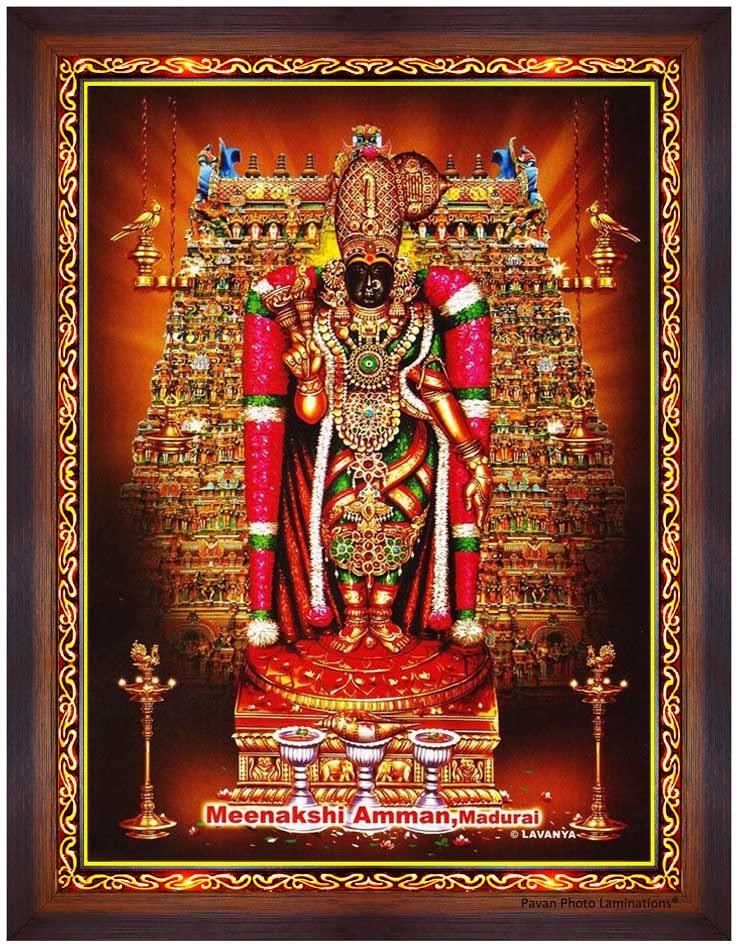 Buy Pavan Photo Laminations, Goddess Madurai Sri Meenakshi Madhura