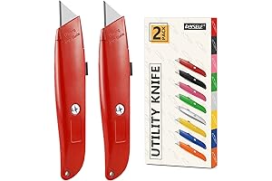 DIYSELF 2Pack Utility Knife Box Cutter Retractable Blade Heavy Duty