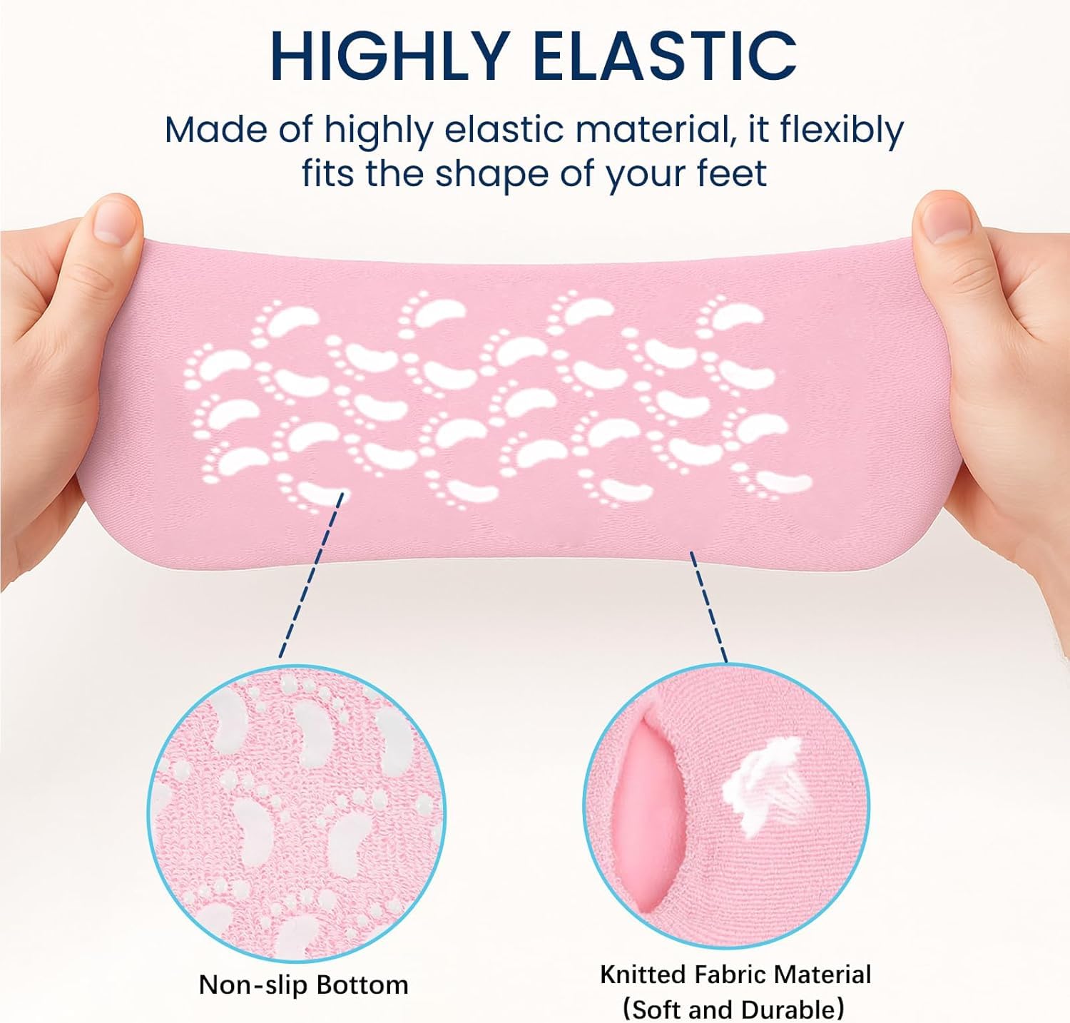 LUMONY® Silicone Socks for Women, Crack Heel Repair Socks, Spa Gel Socks for Women, Silicon Socks, Silicone Socks for Men, Foot Hydration Socks Vitamin E- (Multicolour -1 Pair) - Image 5 thumbnail