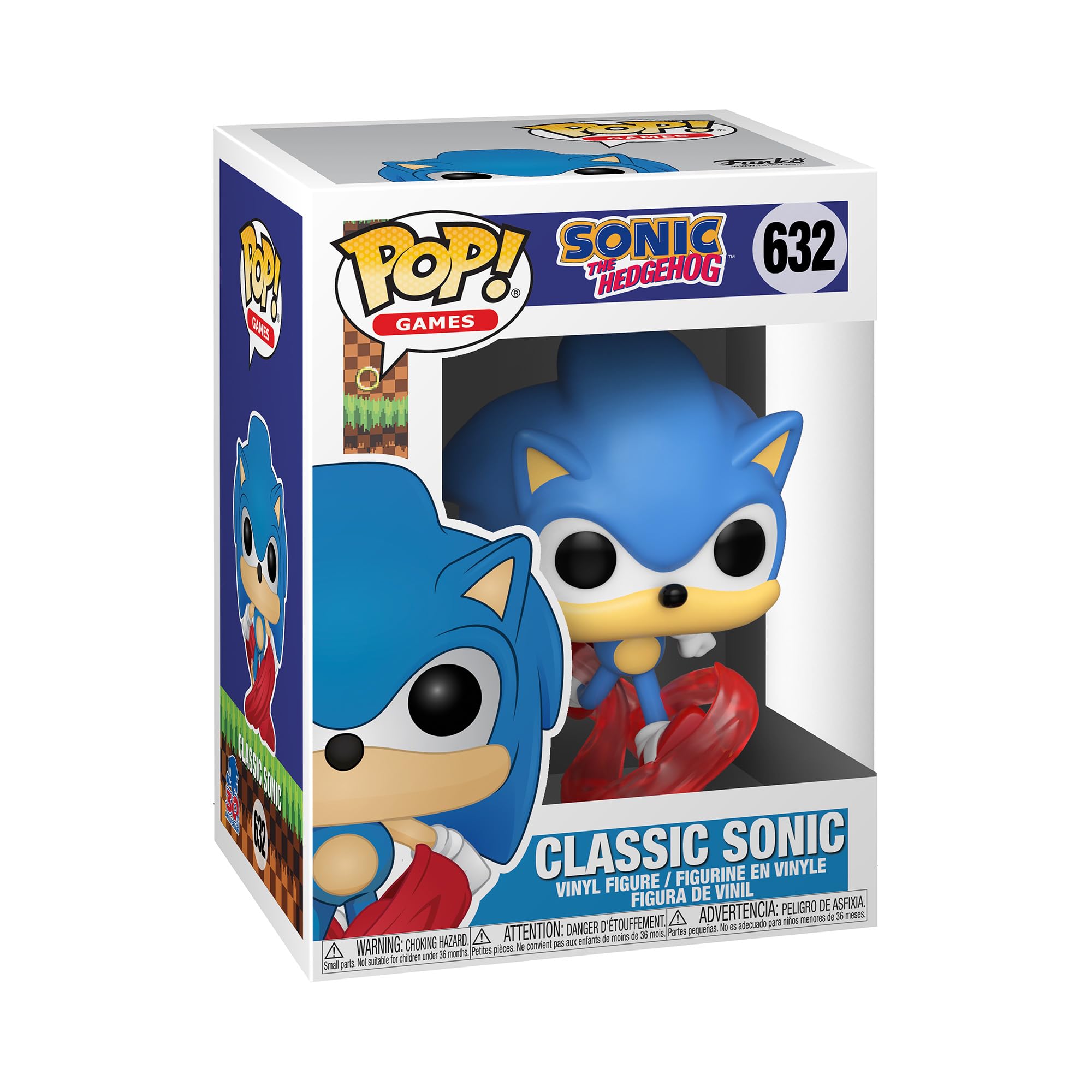 Funko Pop! Games: Sonic 30th Anniversary - Running Sonic The Hedgehog Vinyl Figure, 3.75 inches
