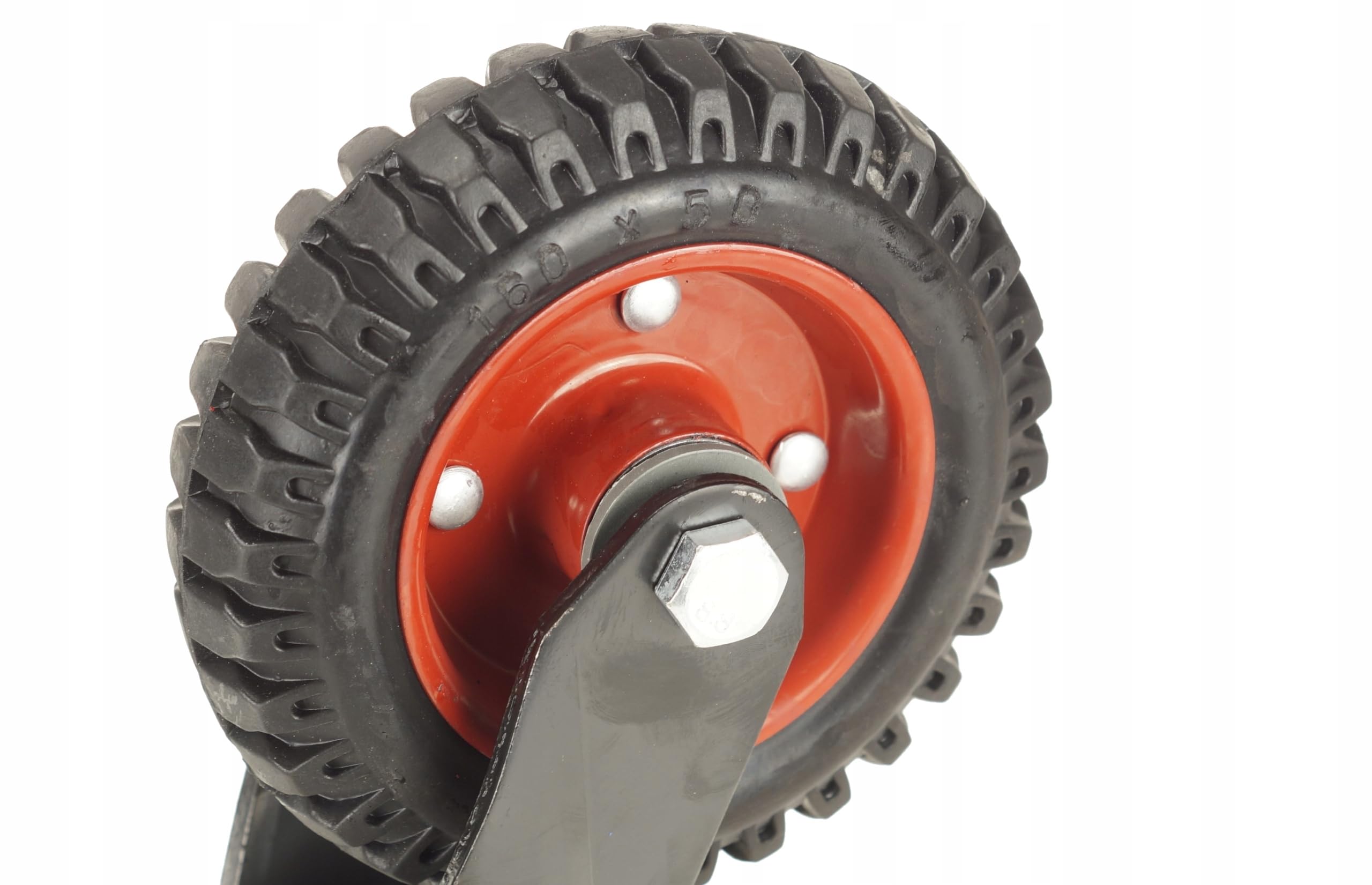 2x Ruota Girevole 160 x 45 mm, Portata 235kg, Ruota in Gomma Piena con Cuscinetto a Sfera per Carrello da Trasporto e Piattaforma - Ruota Industriale per Carichi Pesanti