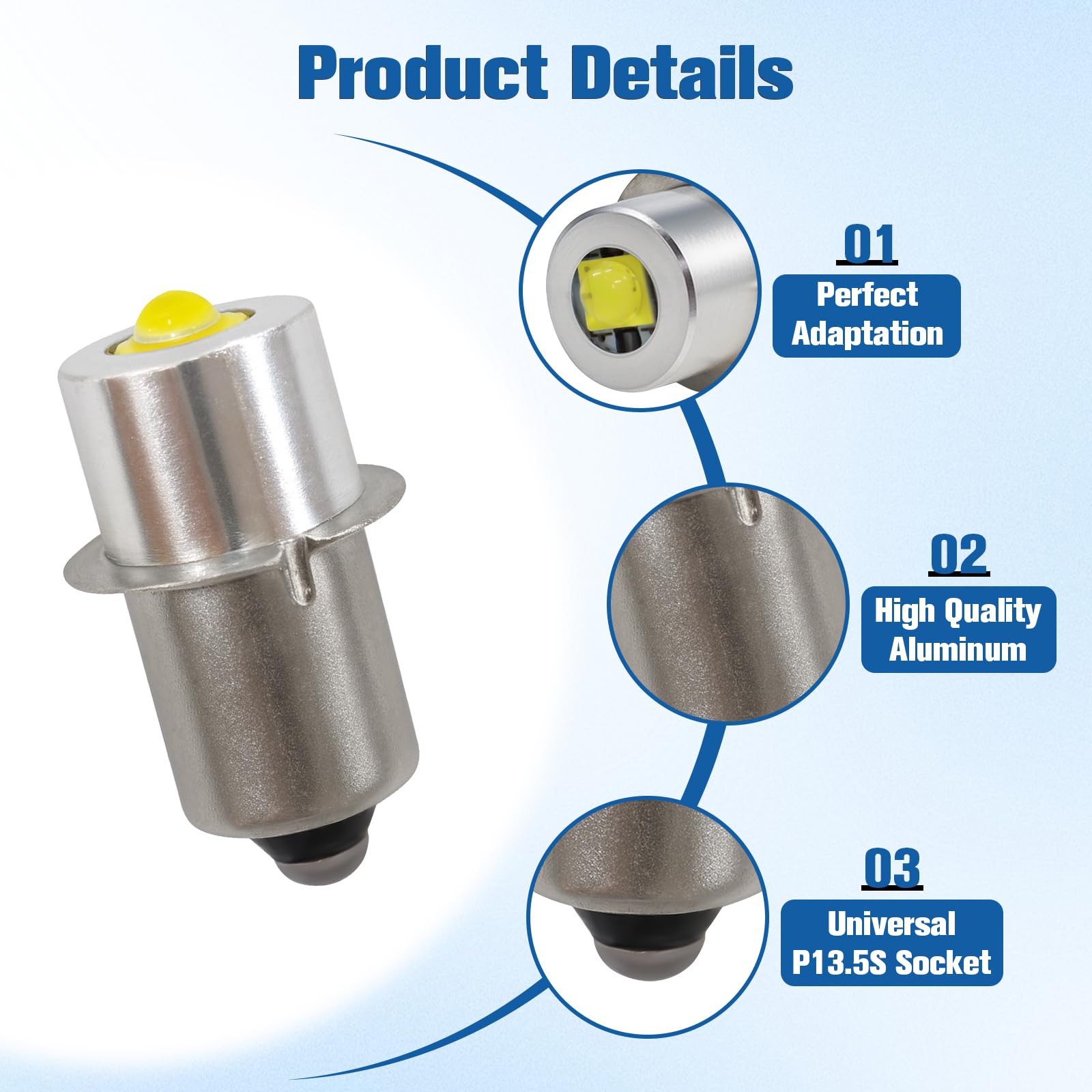 Swess Light Led Conversion Kit for 3-16 Cell C/D MagLite