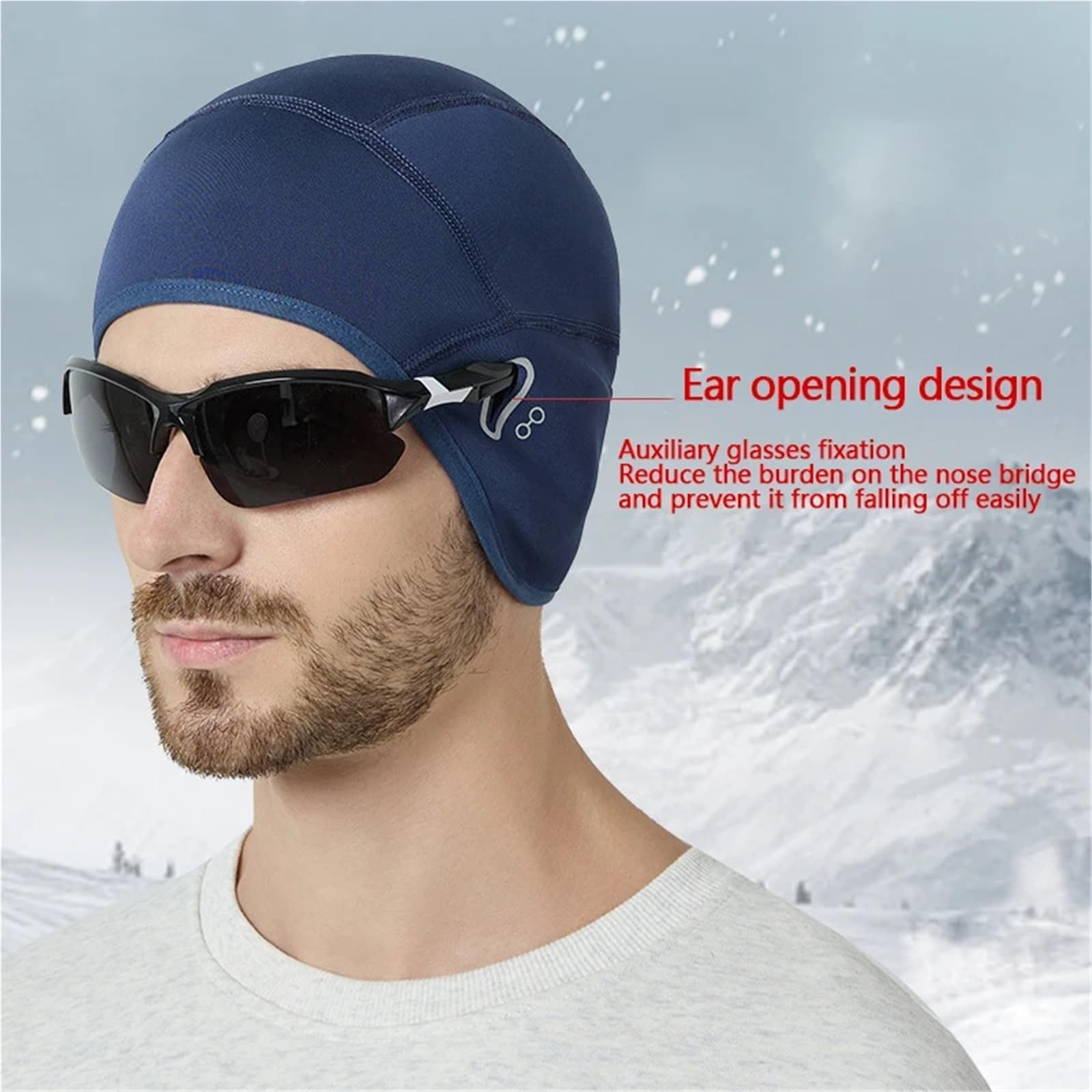 2 stücke Winter Im Freien männer Radfahren Kappe Winddicht Thermische Ski Helm Liner Laufen Skifahren Motorrad Hut Männer Frauen Bike headwear FüR Radfahren