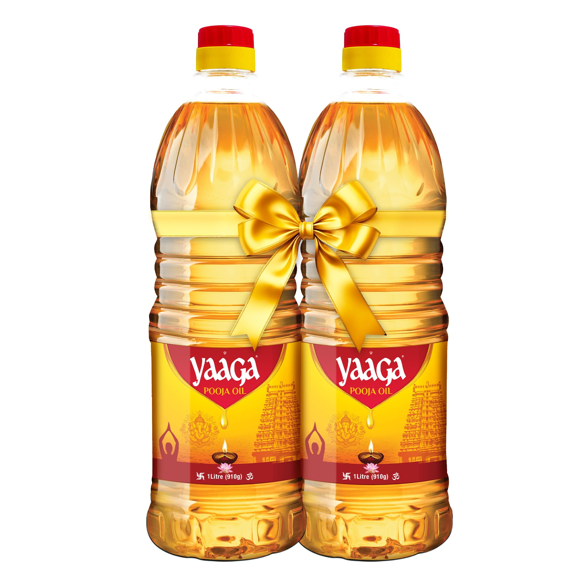 Yaaga Pooja oil | Pooja - Diya Oil | Til oil for Pooja |Pancha Deepam | Blend Of 5 Pooja oils | for daily puja, Festivals, Havan, for Pooja Items Pack Of 2 (1 Litre/Pack)