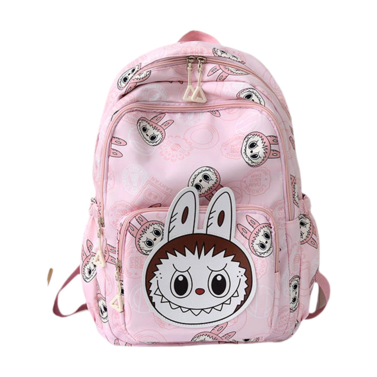 High School Backpack Creative Cartoon Cute Bookbag for Outdoor Party College Pink-image-39