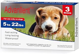 Natural Spot on Flea and Tick Treatment for Dogs, Flea and Tick Prevention for Dogs, Dog Flea Treatment, Fast Acting & Waterproof, 3 Pipettes