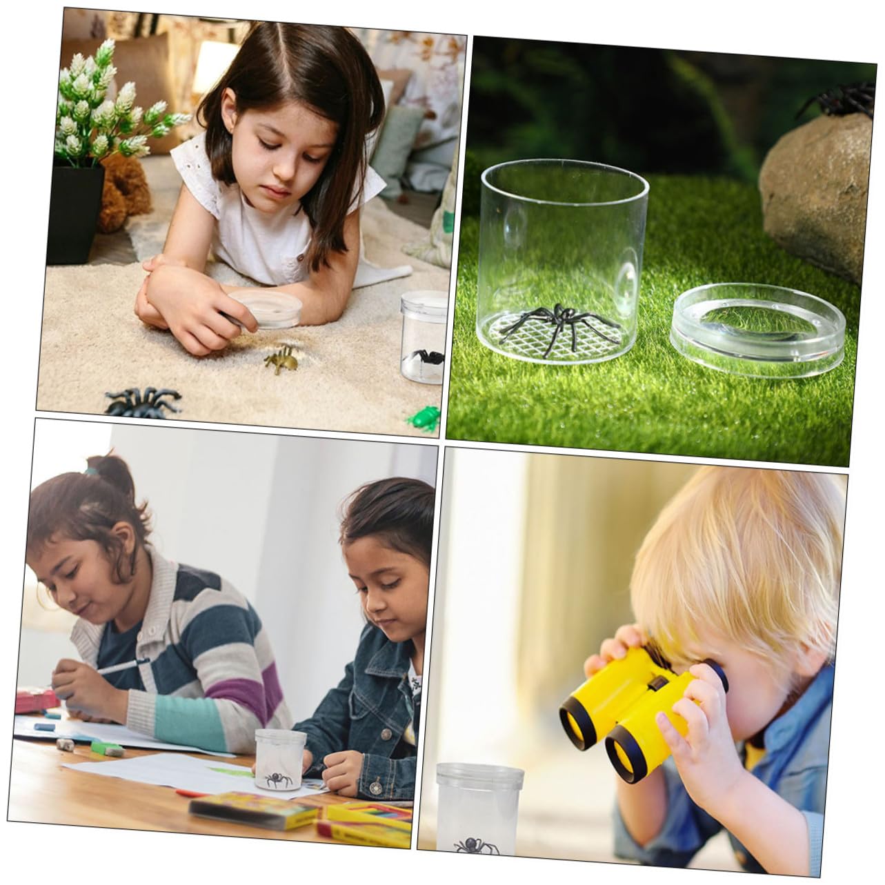 TOYANDONA 9 piezas Caja para Insectos Portátil con Contenedores Multiusos para Observar y Criar Insectos Caja Plástica y Educativa para Exteriores