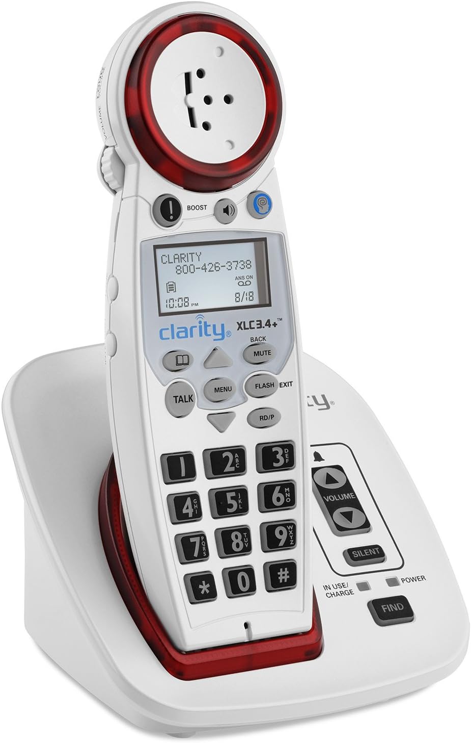 Clarity XLC3.4+ Amplified Cordless Landline Phone for Seniors