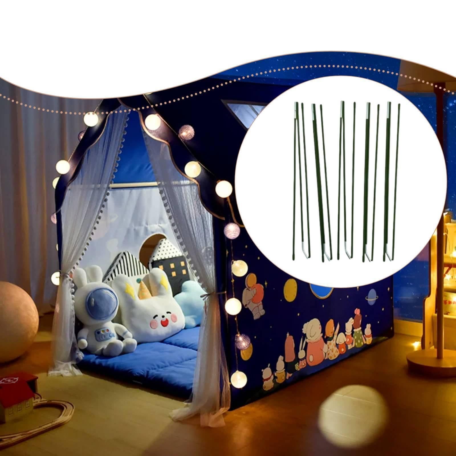 rockible Kit di Tenda da Gioco per Bambini, robusti e Resistenti, Ideali per riparazioni e lavori Fai da Te, con sezioni Ore Inferiore montanti, 5 Pezzi