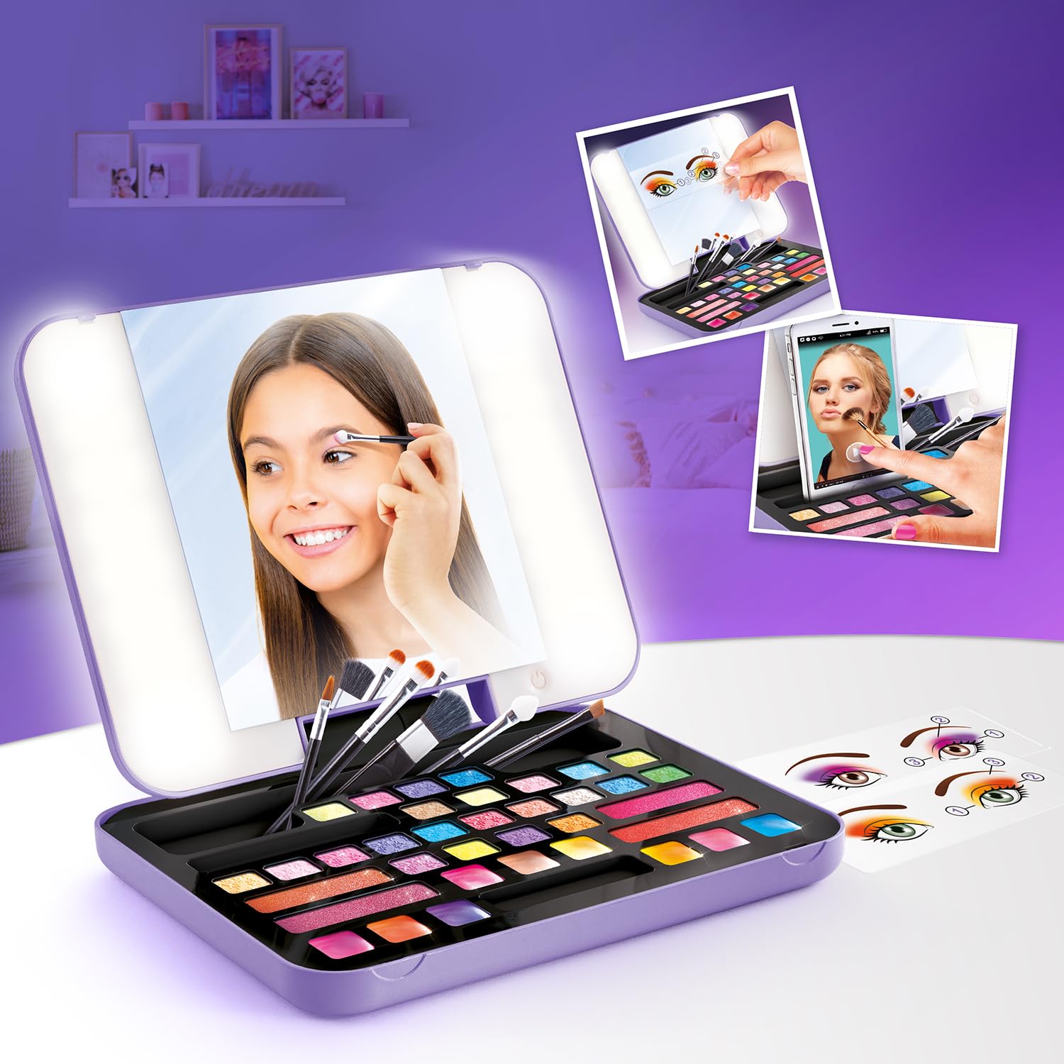 Canal Toys Make Up Style 4 Ever-Mallette Miroir LED Lumineux, Maquillage, pinceaux et Porte-téléphone-dès 8 Ans-OFG 247, Multicolore
