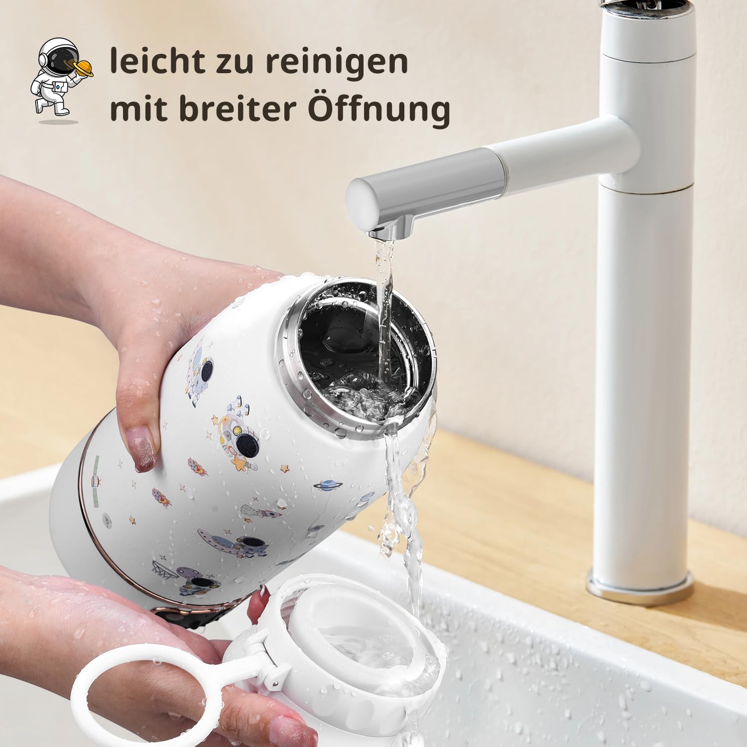 Tragbarer Flaschenwärmer Baby Unterwegs, Baby Erstausstattung Neugeborene | 500ml, 2 Min Aufheizzeit, 18000 mAh, 2H Ricarica rapida, Lang anhaltende Wärmespeicherung 24h, Reise Wasserkocher
