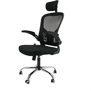Cadeira Ergonômica Eurynom, Giratória, para Escritório e Home Office, com Encosto Reclinável, Braços Pivotantes, Apoio de Cabeça, Apoio Lombar (Preta) - Produto 1 mais recomendado com 4.6 estrelas